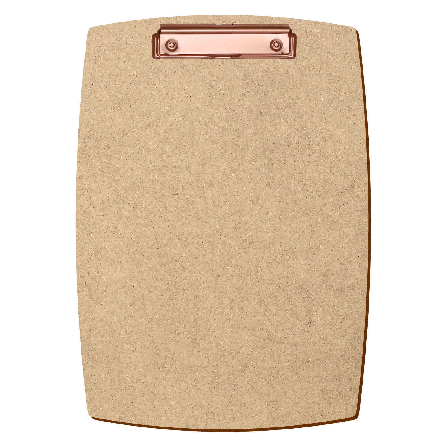 Bütic Holz MDF/HDF Klemmbrett konvex in A4 hochkant mit roségoldener Bügelklemme