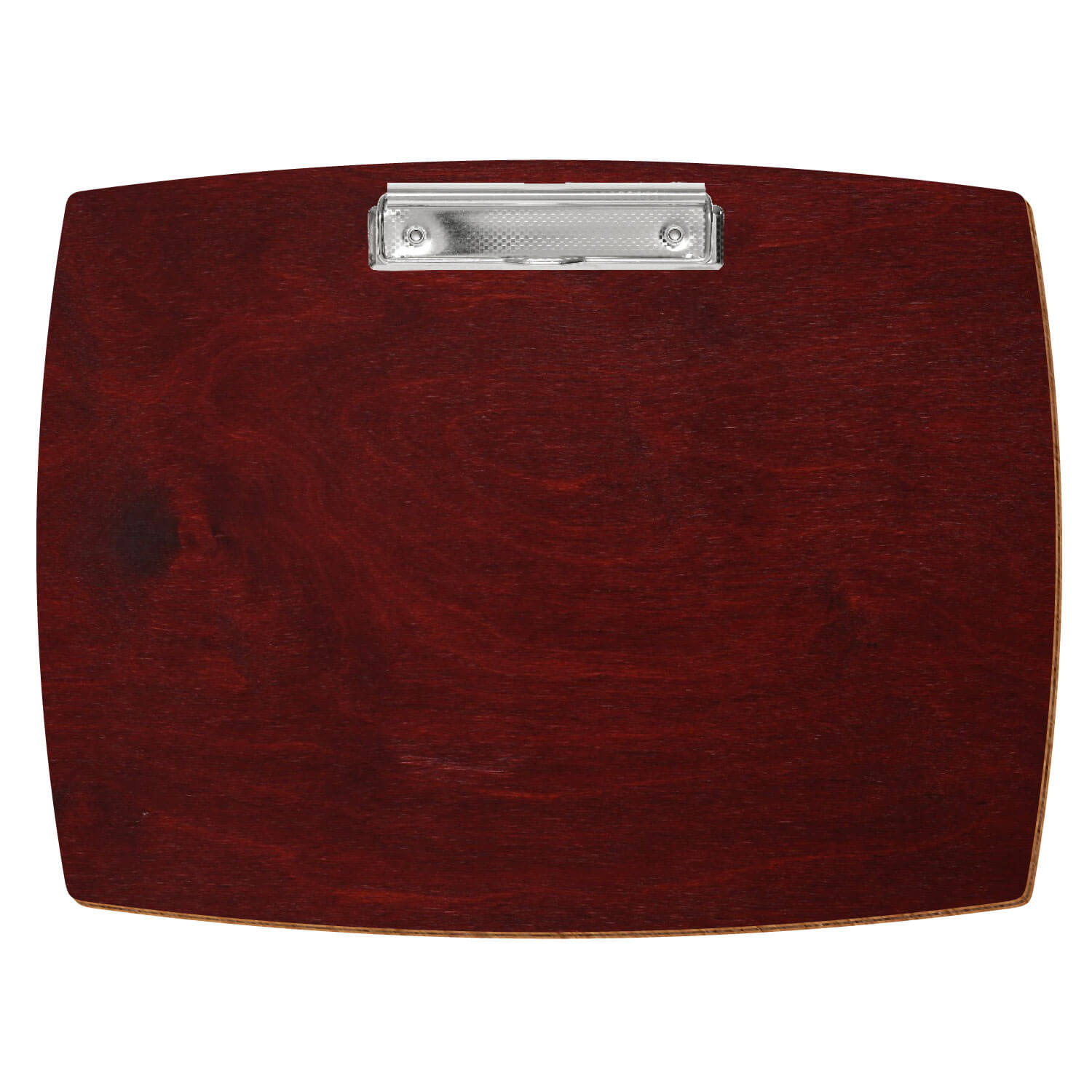 Klemmbrett konvex Mahagoni A4 querkant Bügelklemme silber carbon