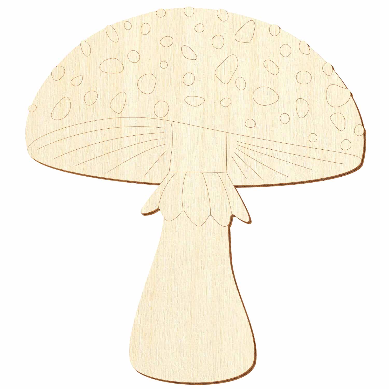 Fliegenpilz aus Sperrholz mit Konturanschnitt