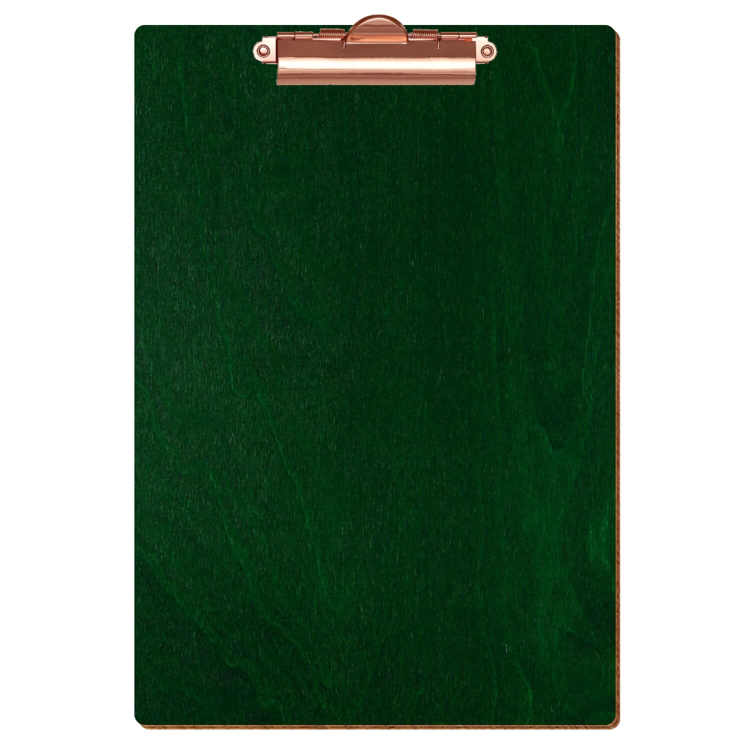 Klemmbrett Standardform Dunkelgrün A4 hochkant Zahnklemme roségold