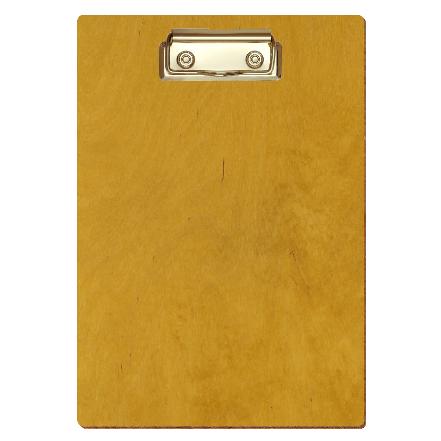 Klemmbrett Standardform Eiche hell A5 hochkant Bügelklemme gold