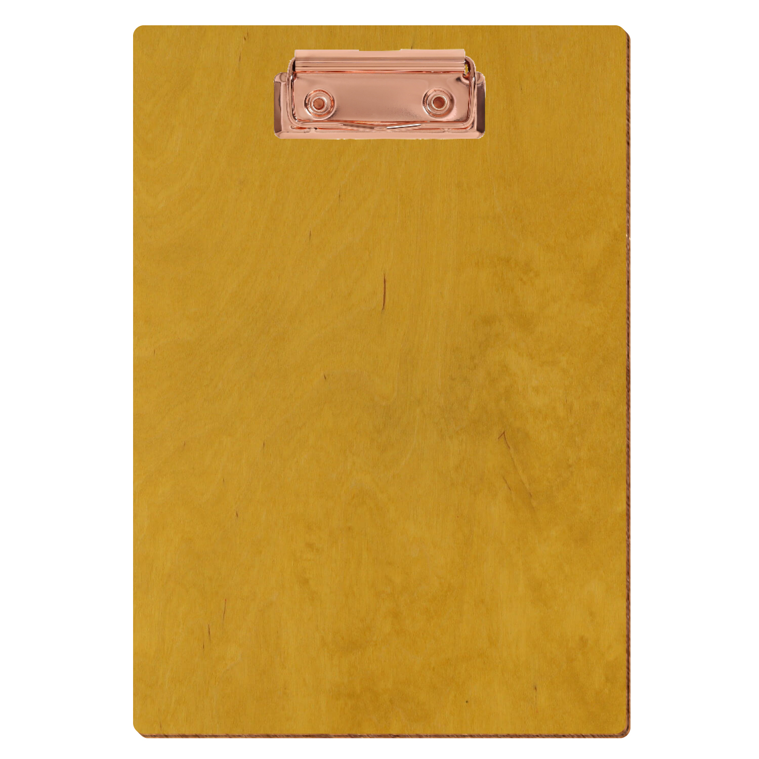 Klemmbrett Standardform Eiche hell A5 hochkant Bügelklemme roségold