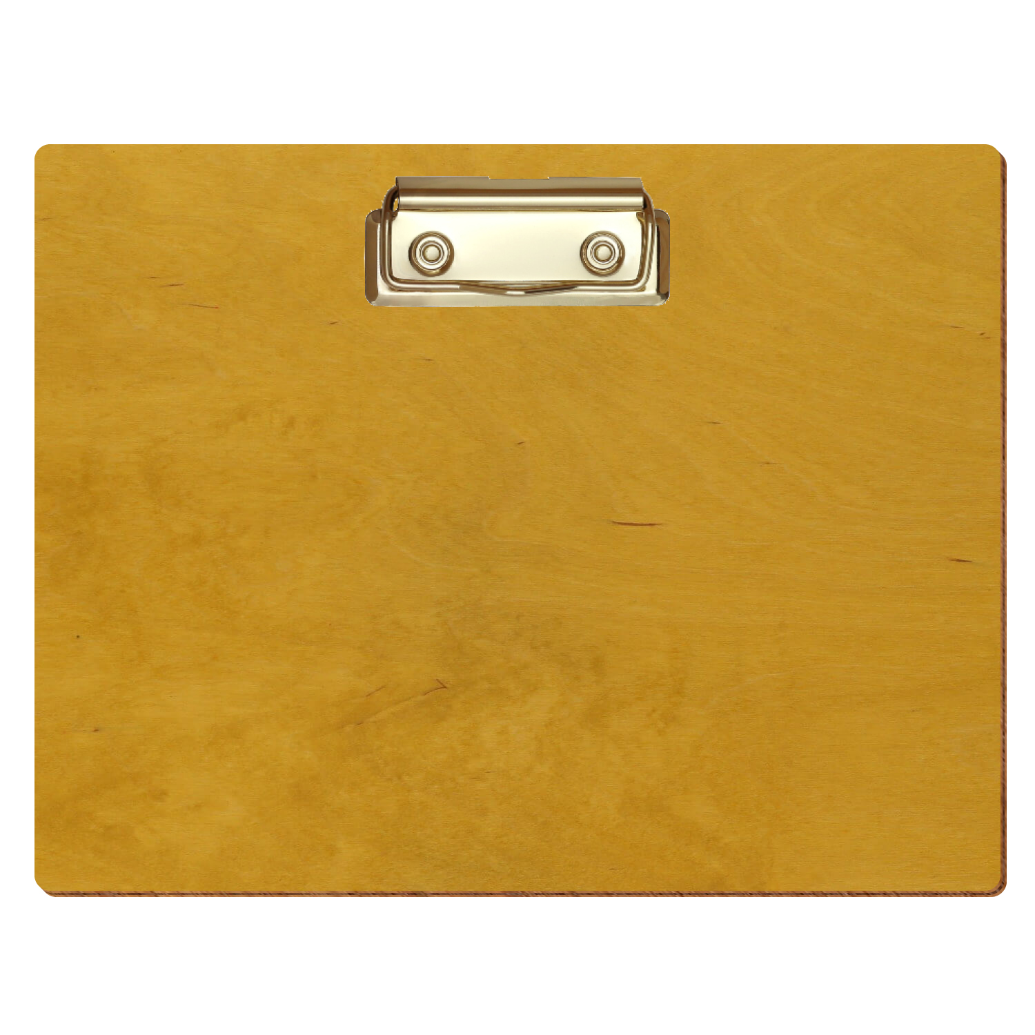 Klemmbrett Standardform Eiche hell A5 querkant Bügelklemme gold