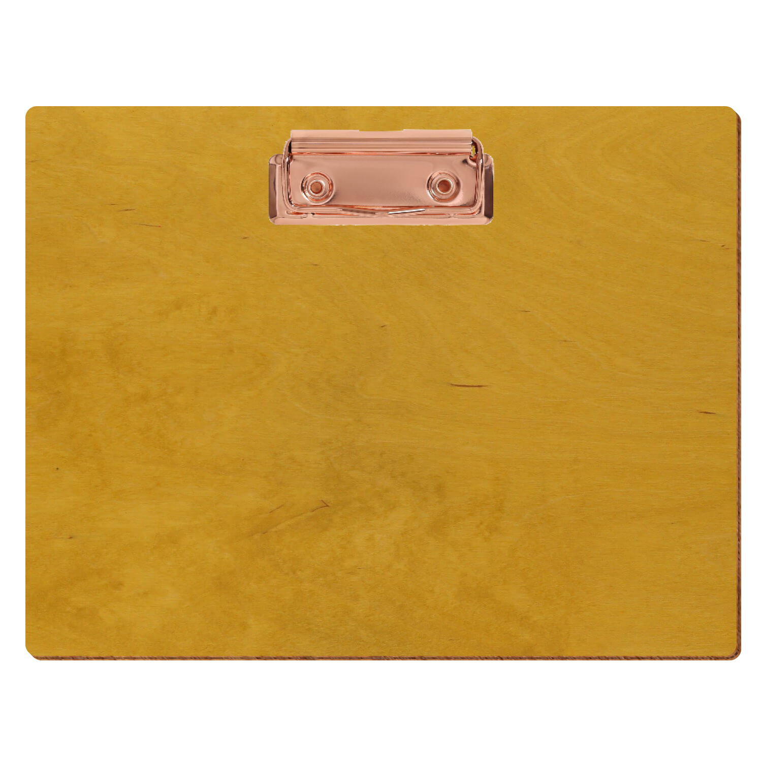 Klemmbrett Standardform Eiche hell A5 querkant Bügelklemme roségold