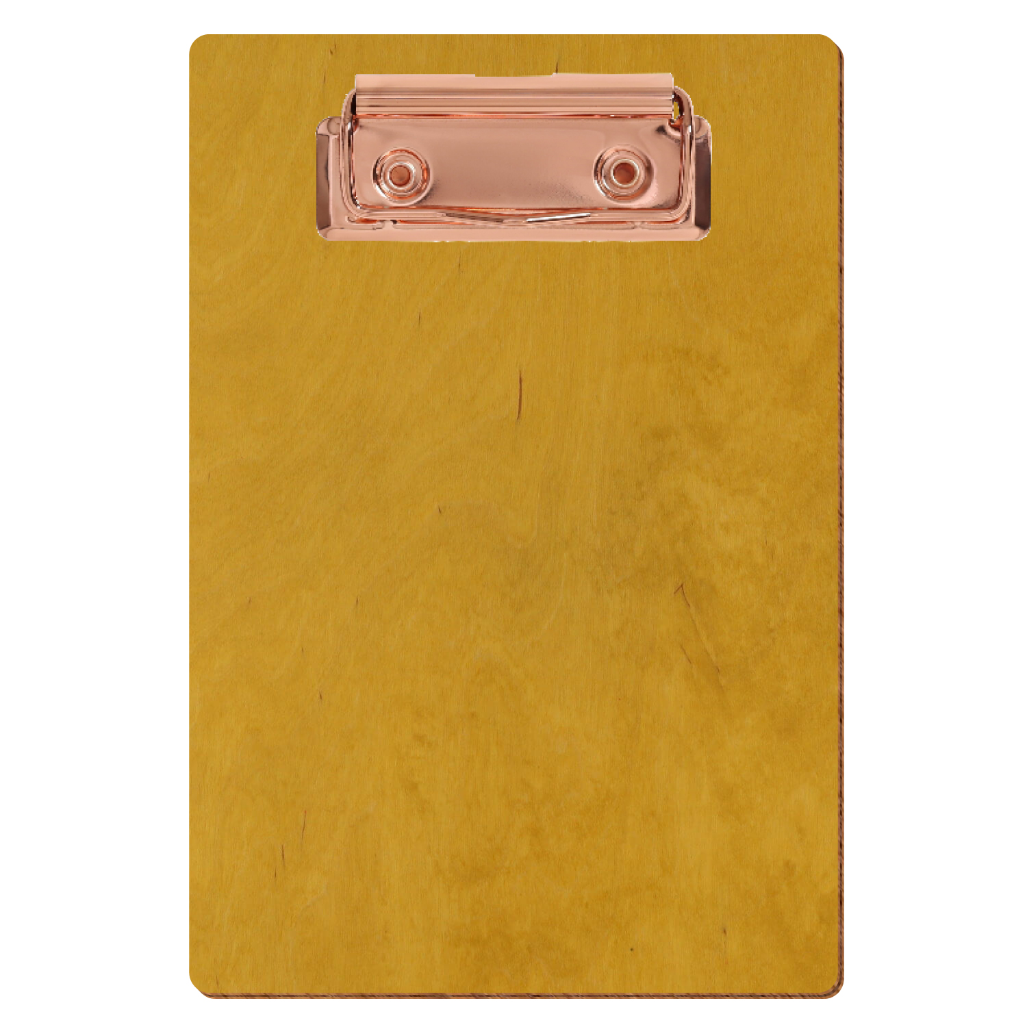 Klemmbrett Standardform Eiche hell A6 hochkant Bügelklemme roségold