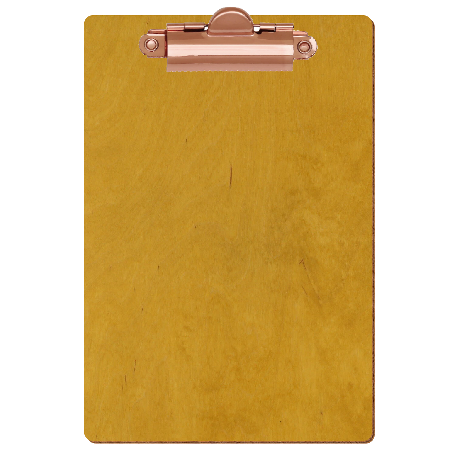Klemmbrett Standardform Eiche hell A6 hochkant Zahnklemme roségold