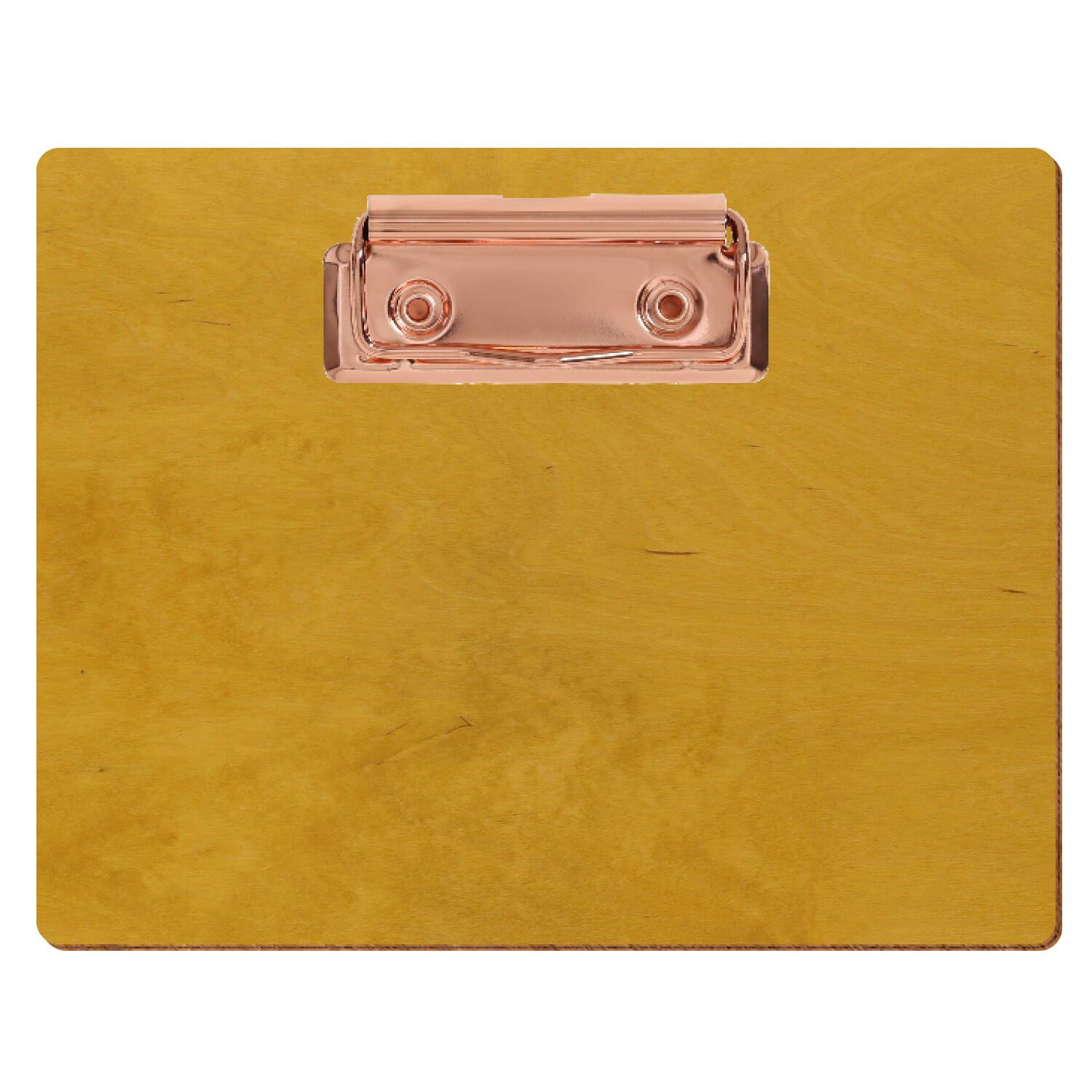 Klemmbrett Standardform Eiche hell A6 querkant Bügelklemme roségold