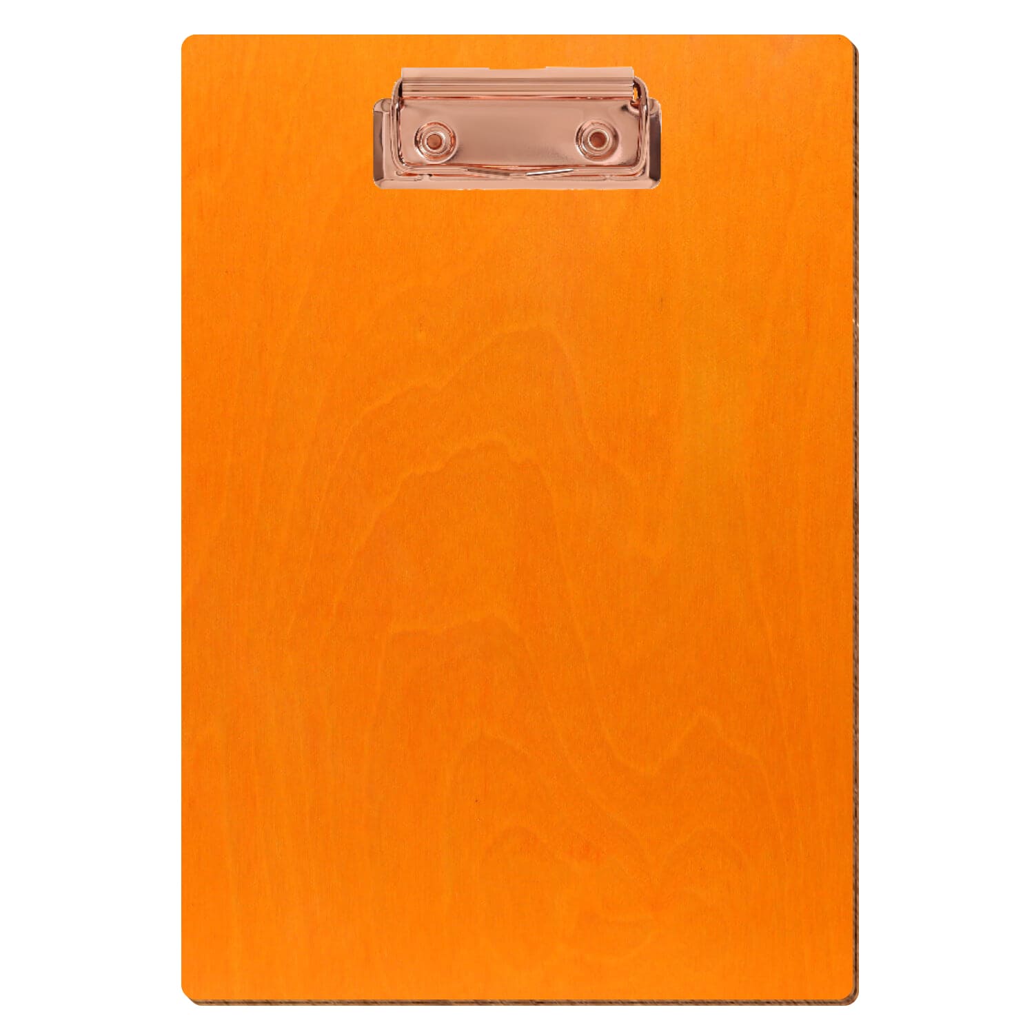 Klemmbrett Standardform Orange A5 hochkant Bügelklemme roségold