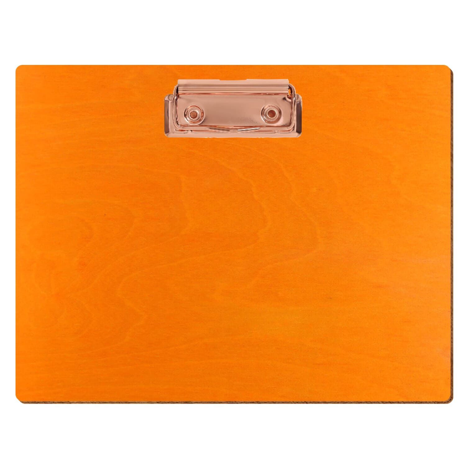 Klemmbrett Standardform Orange A5 querkant Bügelklemme roségold