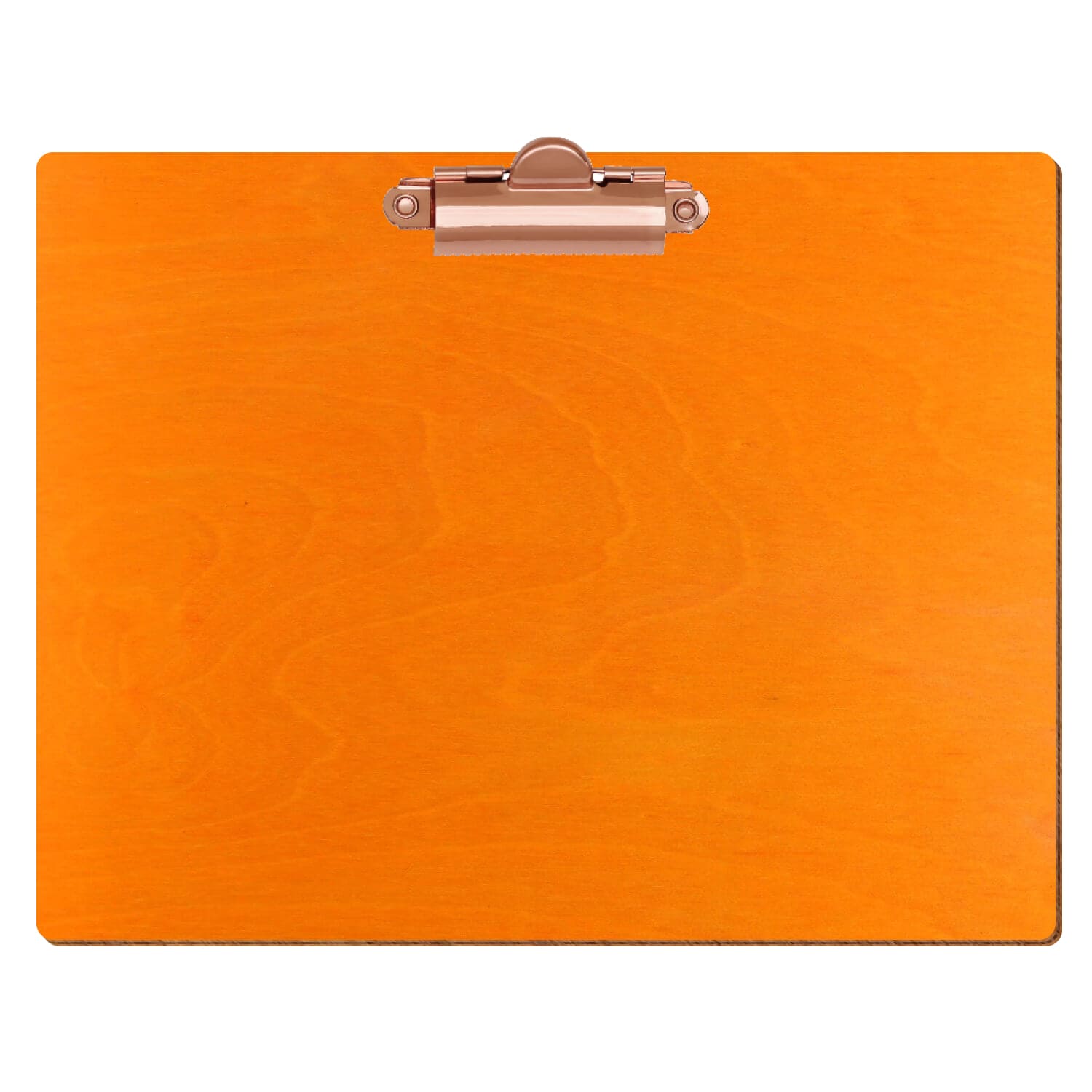 Klemmbrett Standardform Orange A5 querkant Zahnklemme roségold