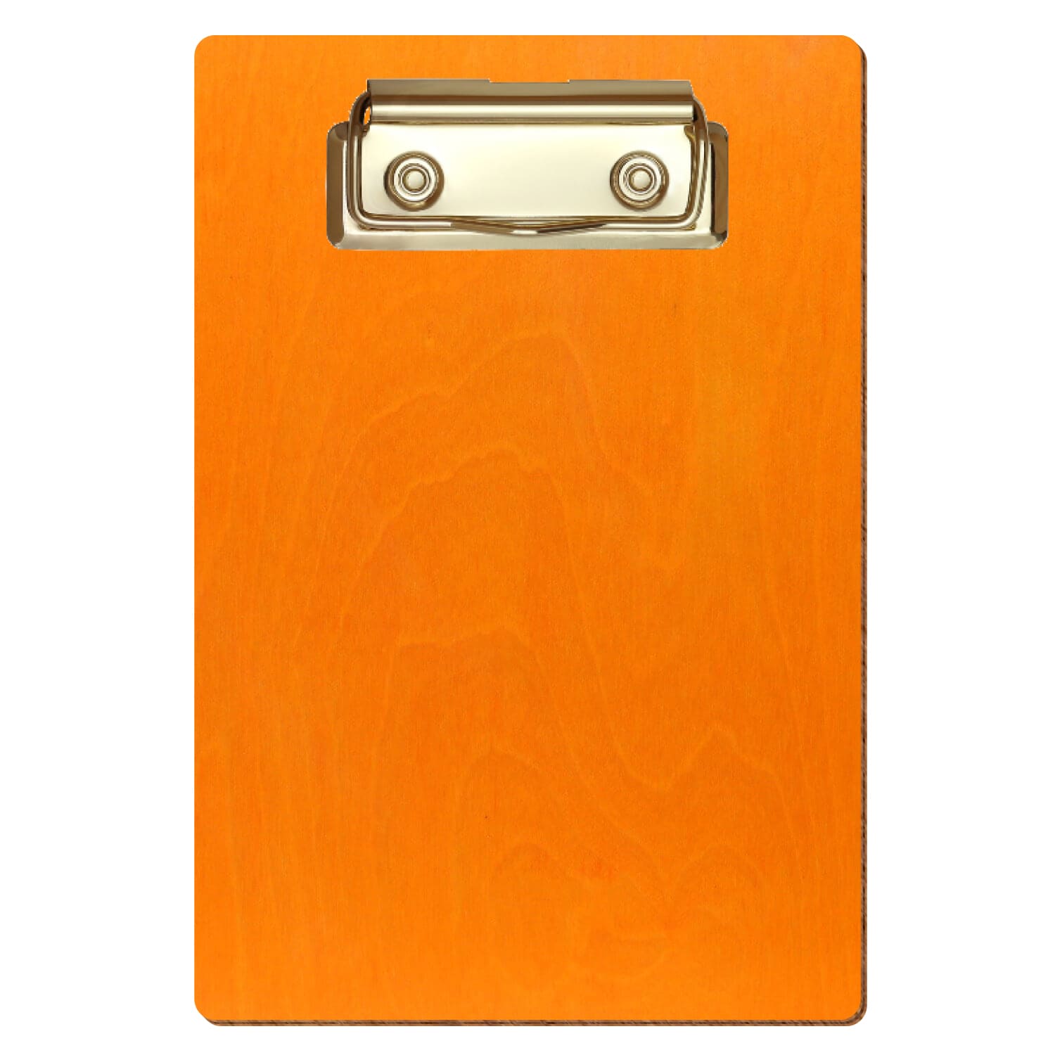 Klemmbrett Standardform Orange A6 hochkant Bügelklemme gold
