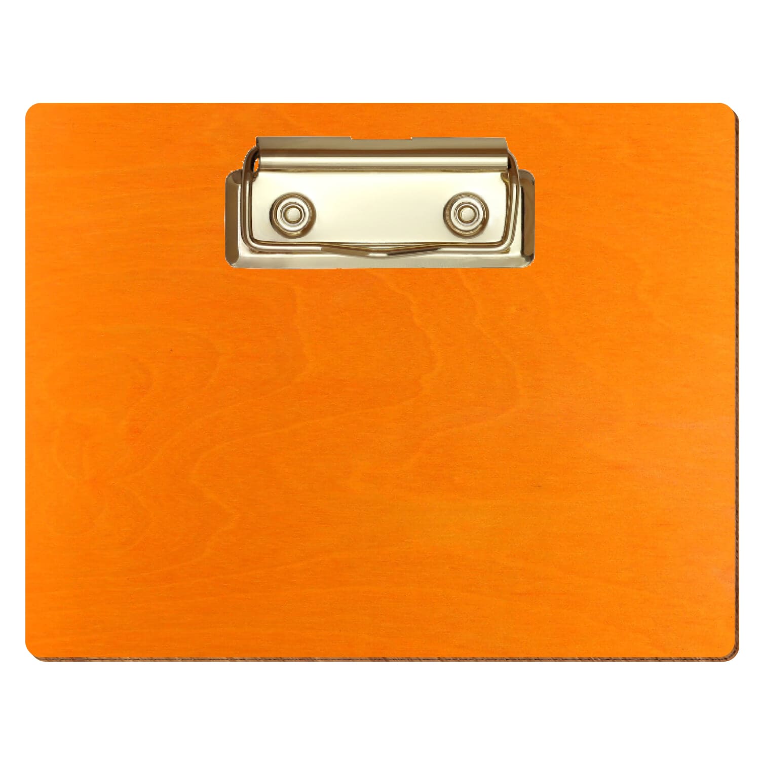 Klemmbrett Standardform Orange A6 querkant Bügelklemme gold
