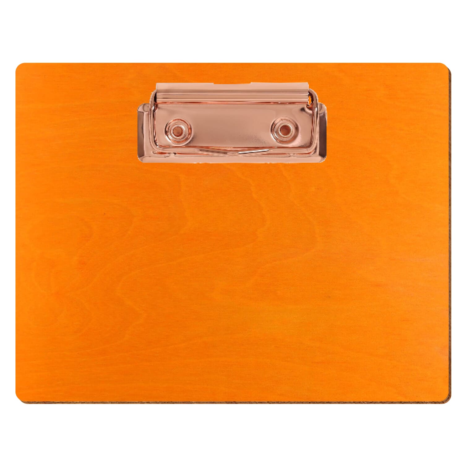 Klemmbrett Standardform Orange A6 querkant Bügelklemme roségold