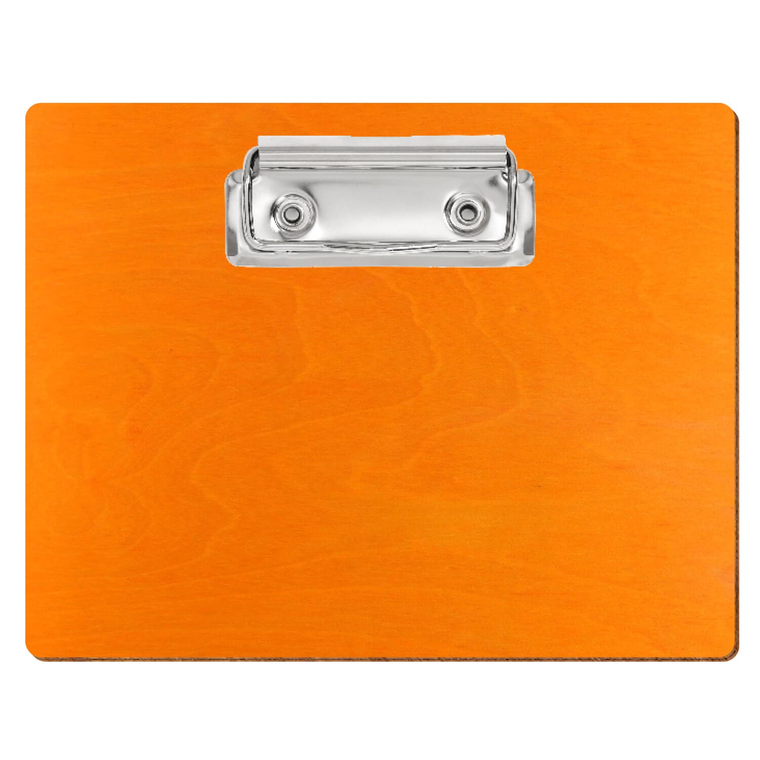 Klemmbrett Standardform Orange A6 querkant Bügelklemme silber