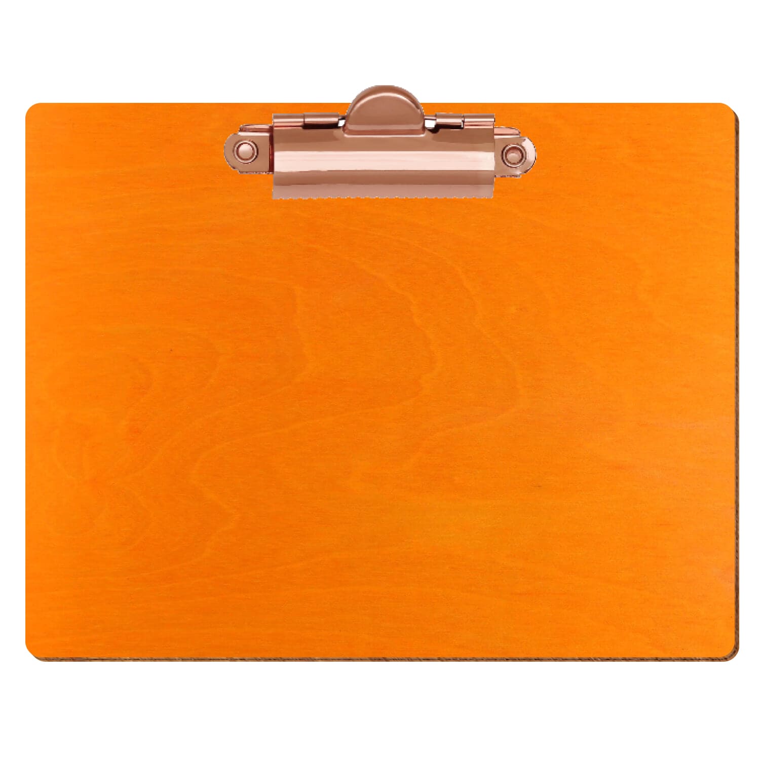 Klemmbrett Standardform Orange A6 querkant Zahnklemme roségold