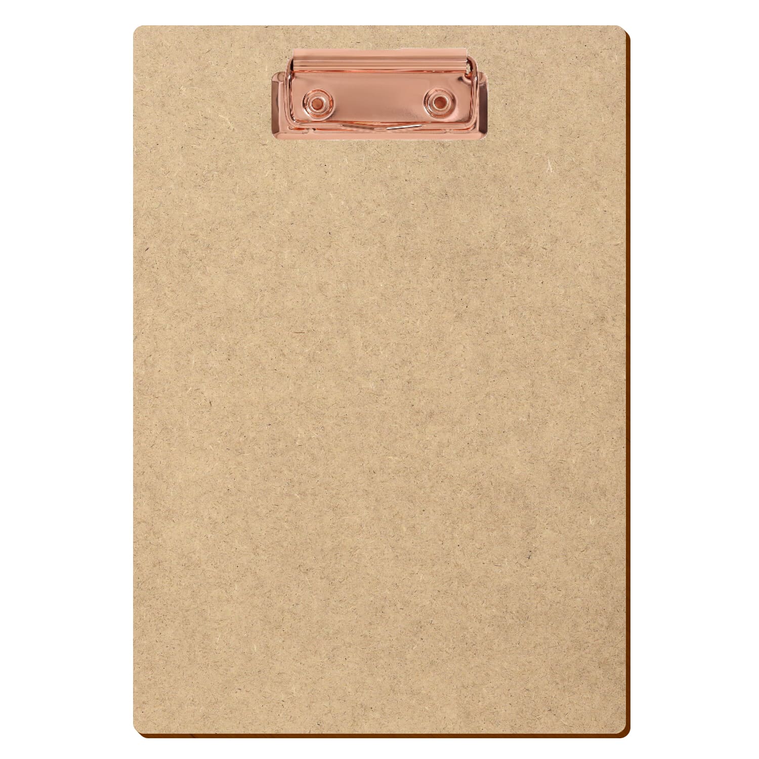 Klemmbrett Standardform HDF A5 hochkant Bügelklemme roségold