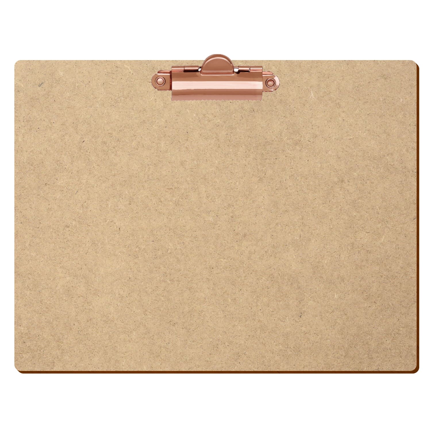 Klemmbrett Standardform HDF A5 querkant Zahnklemme roségold