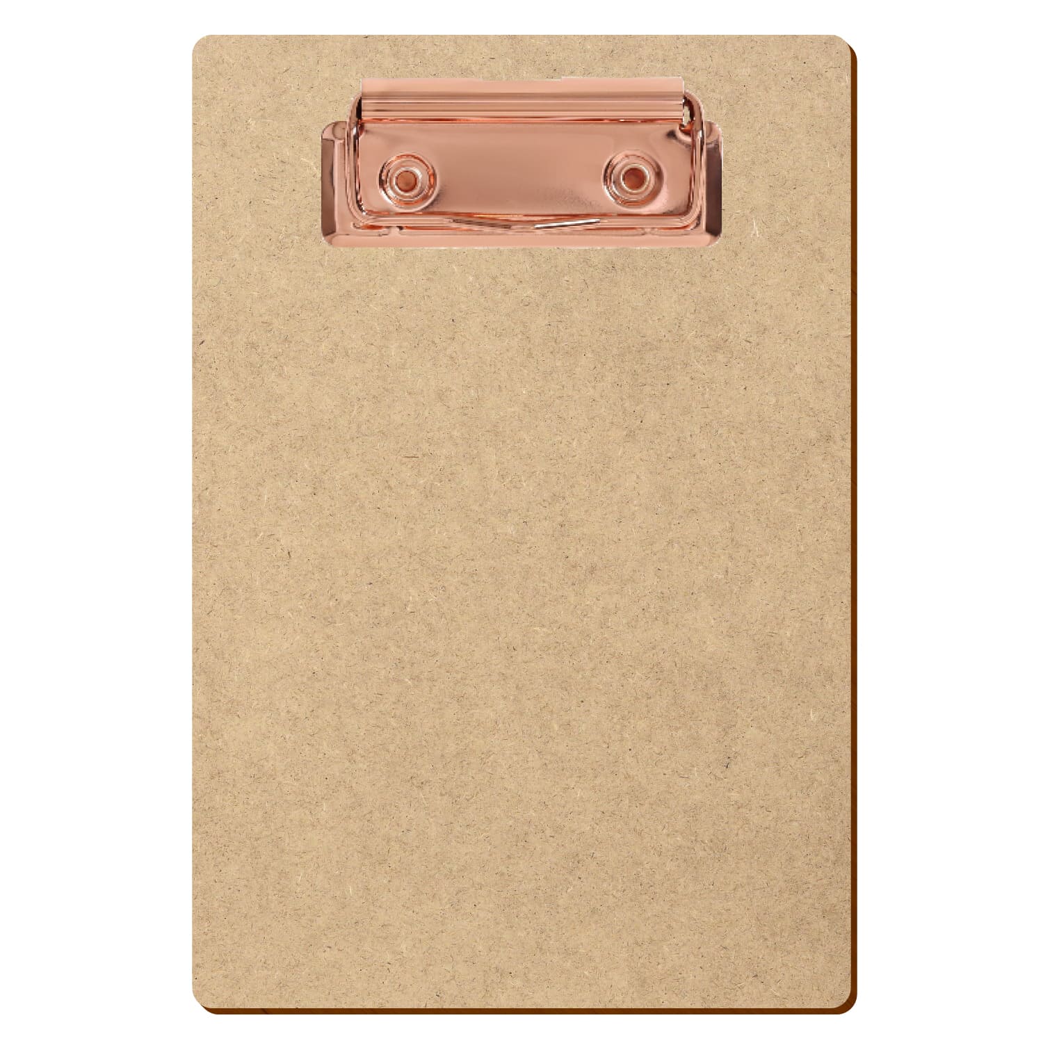 Klemmbrett Standardform HDF A6 hochkant Bügelklemme roségold