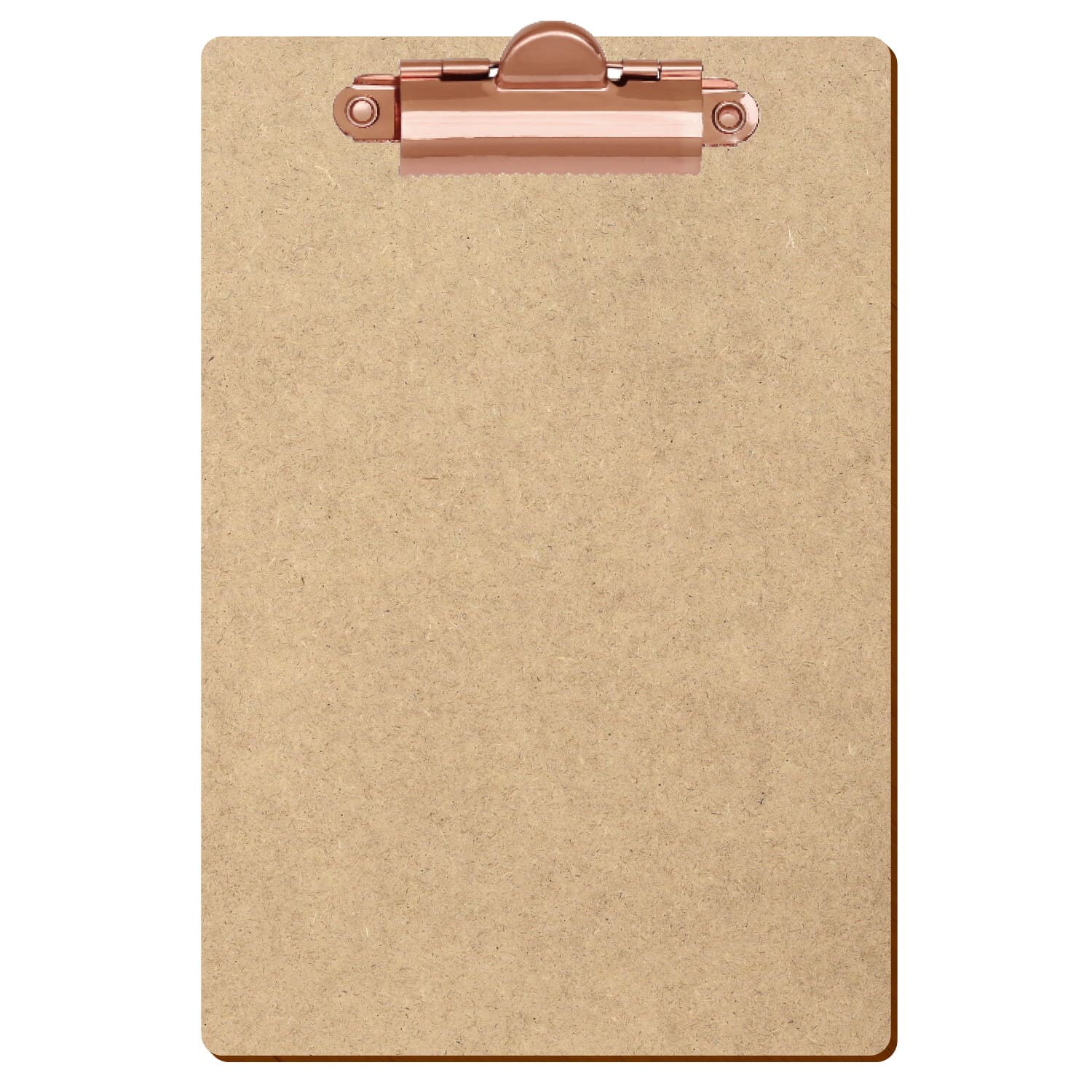 Klemmbrett Standardform HDF A6 hochkant Zahnklemme roségold