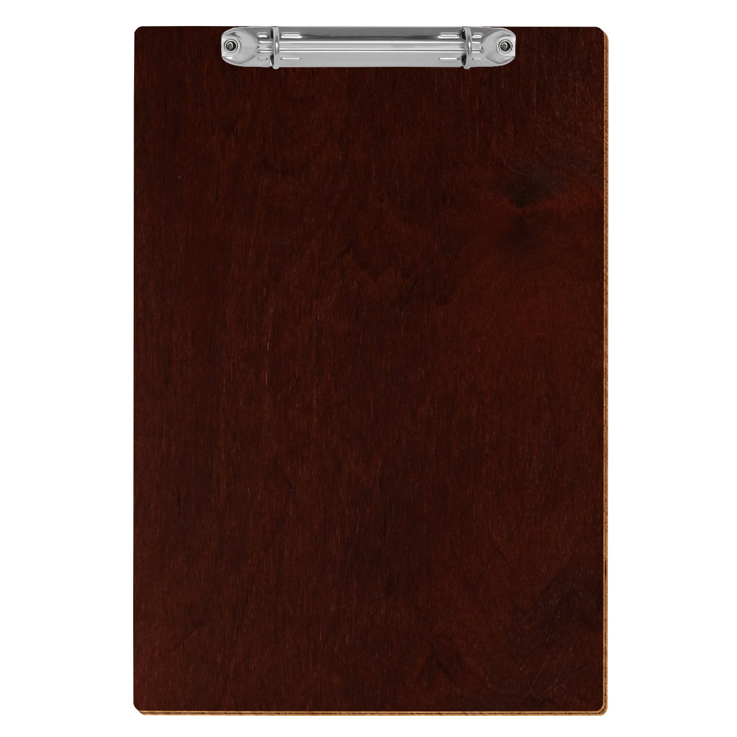 Ringbuchbrett Standardform Nussbaum dunkel A4 hochkant Ringbuchmechanik silber