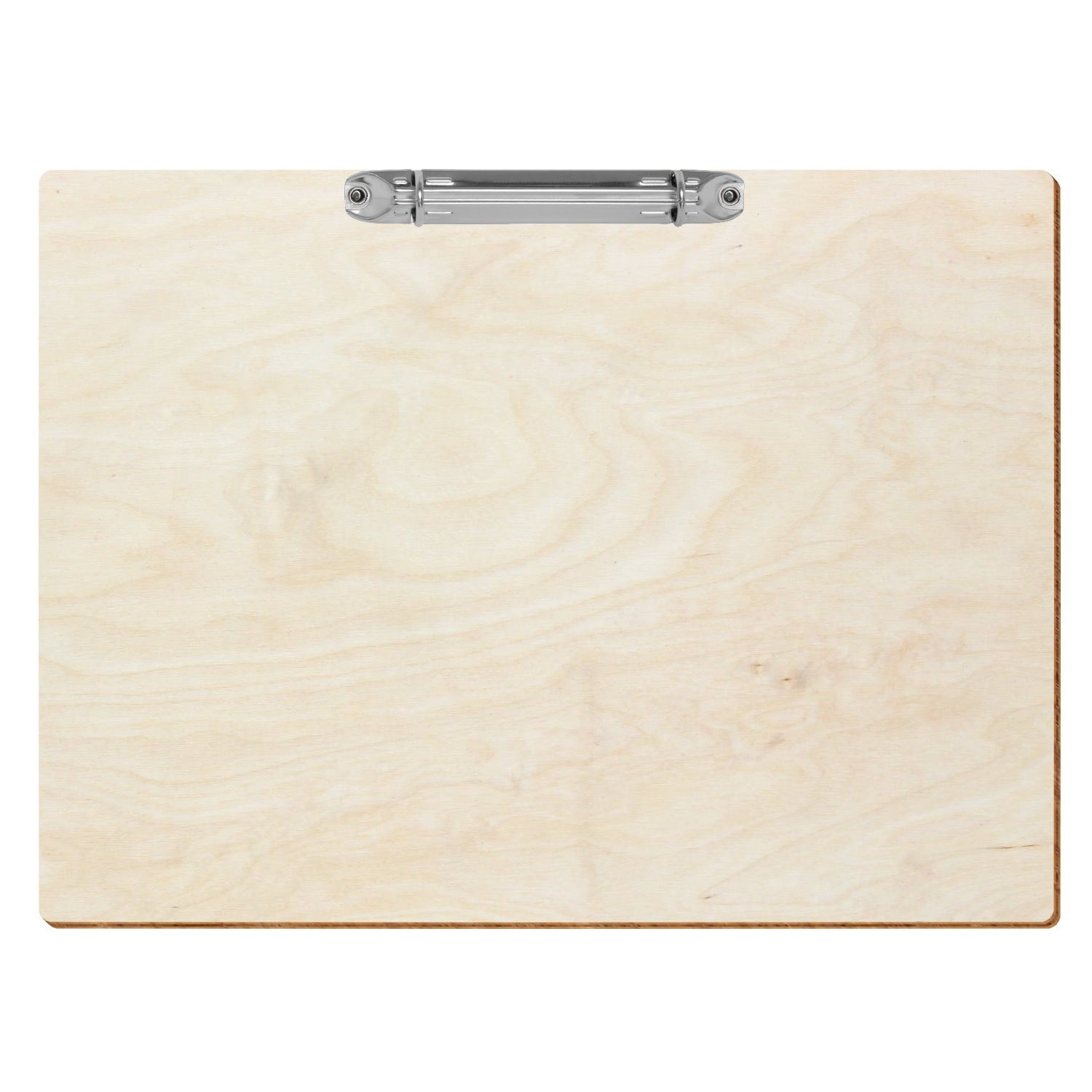 Ringbuchbrett Standardform Birke natur A4 querkant Ringbuchmechanik silber