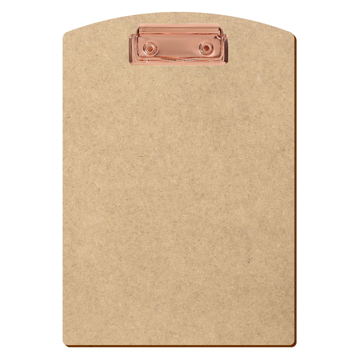 Klemmbrett Segmentform HDF A5 hochkant Bügelklemme roségold