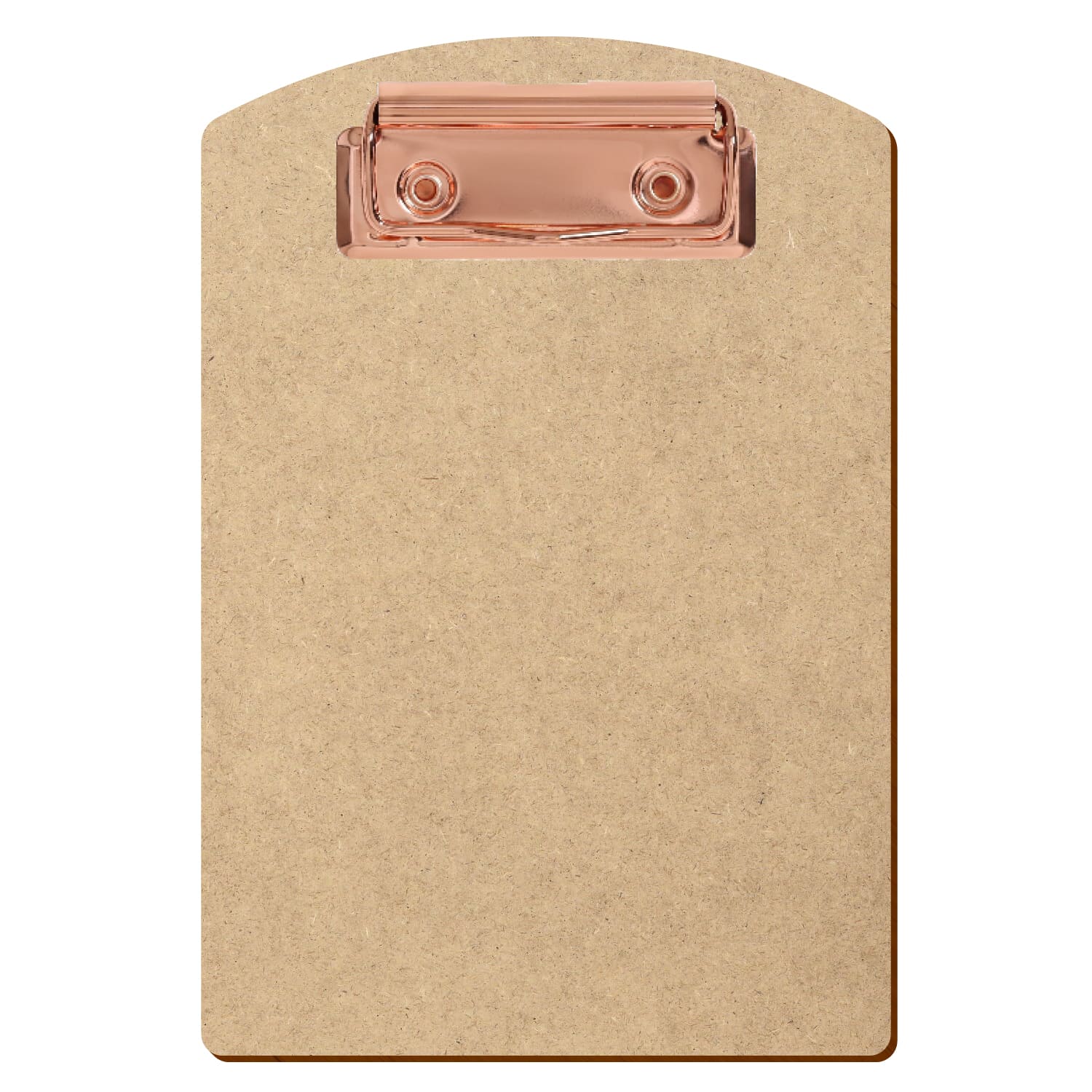 Klemmbrett Segmentform HDF A6 hochkant Bügelklemme roségold