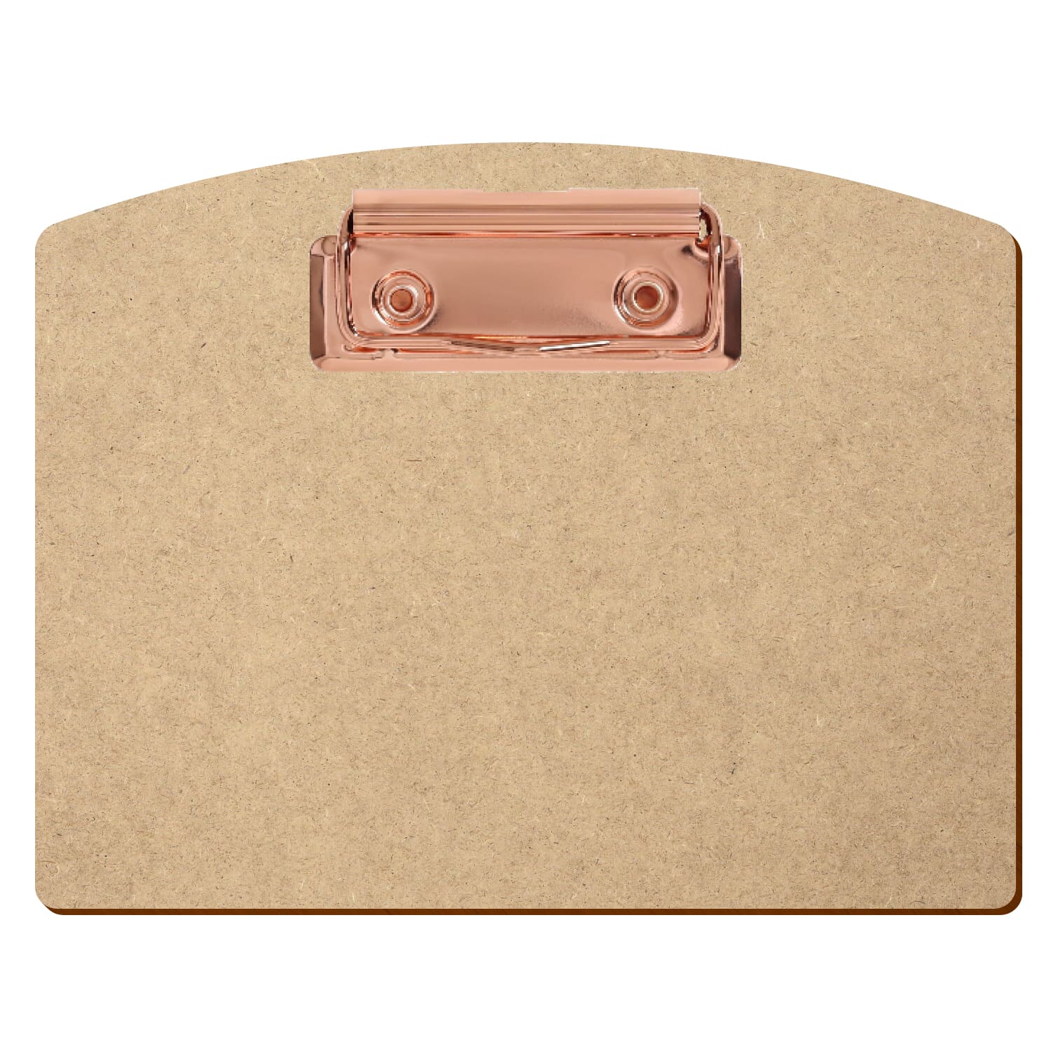Klemmbrett Segmentform HDF A6 querkant Bügelklemme roségold