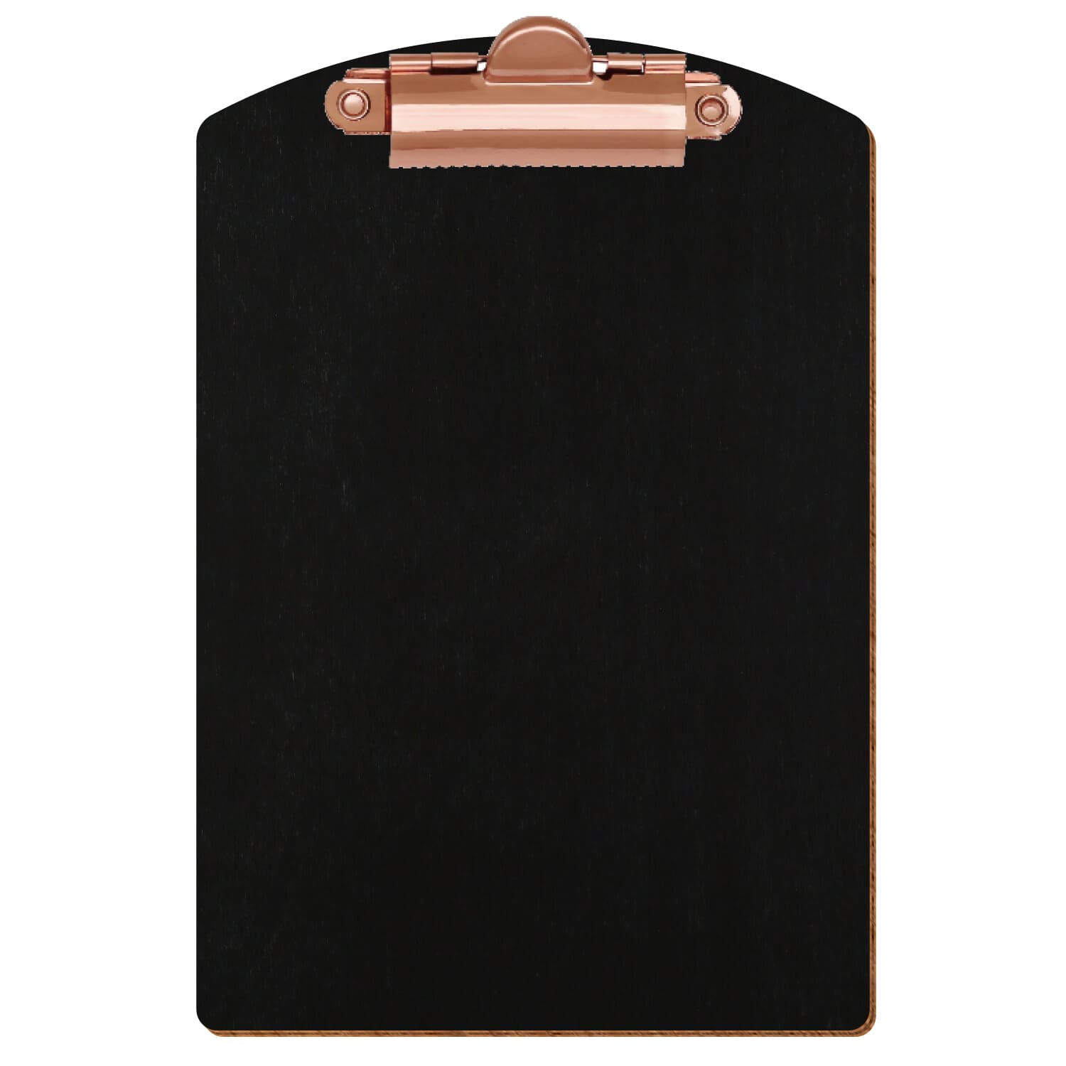 Klemmbrett Segmentform Schwarz A6 hochkant Zahnklemme roségold