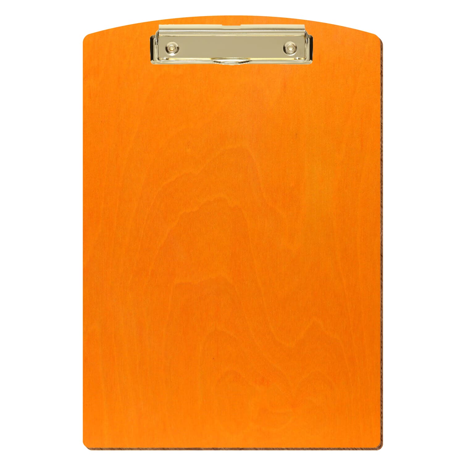 Klemmbrett Segmentform Orange A4 hochkant Bügelklemme gold