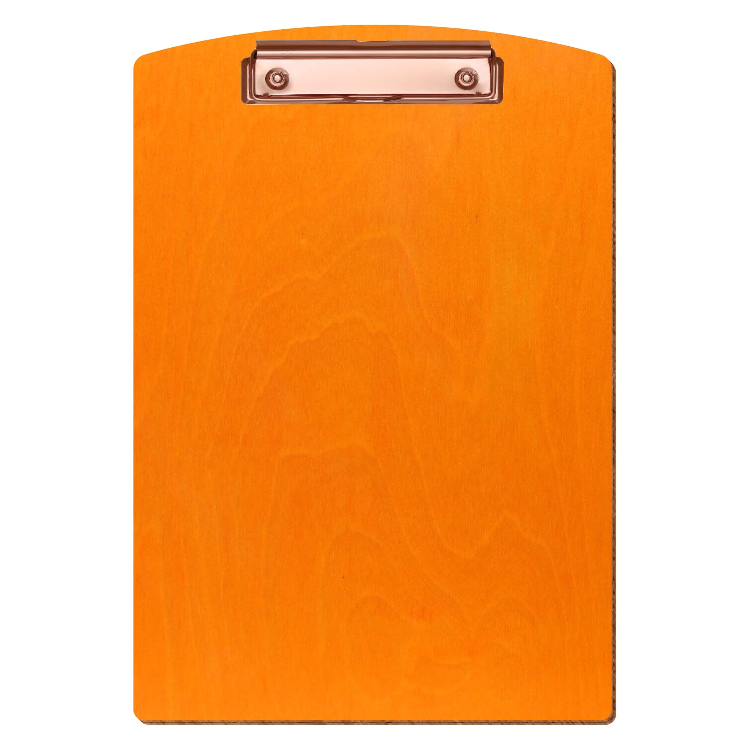 Klemmbrett Segmentform Orange A4 hochkant Bügelklemme roségold