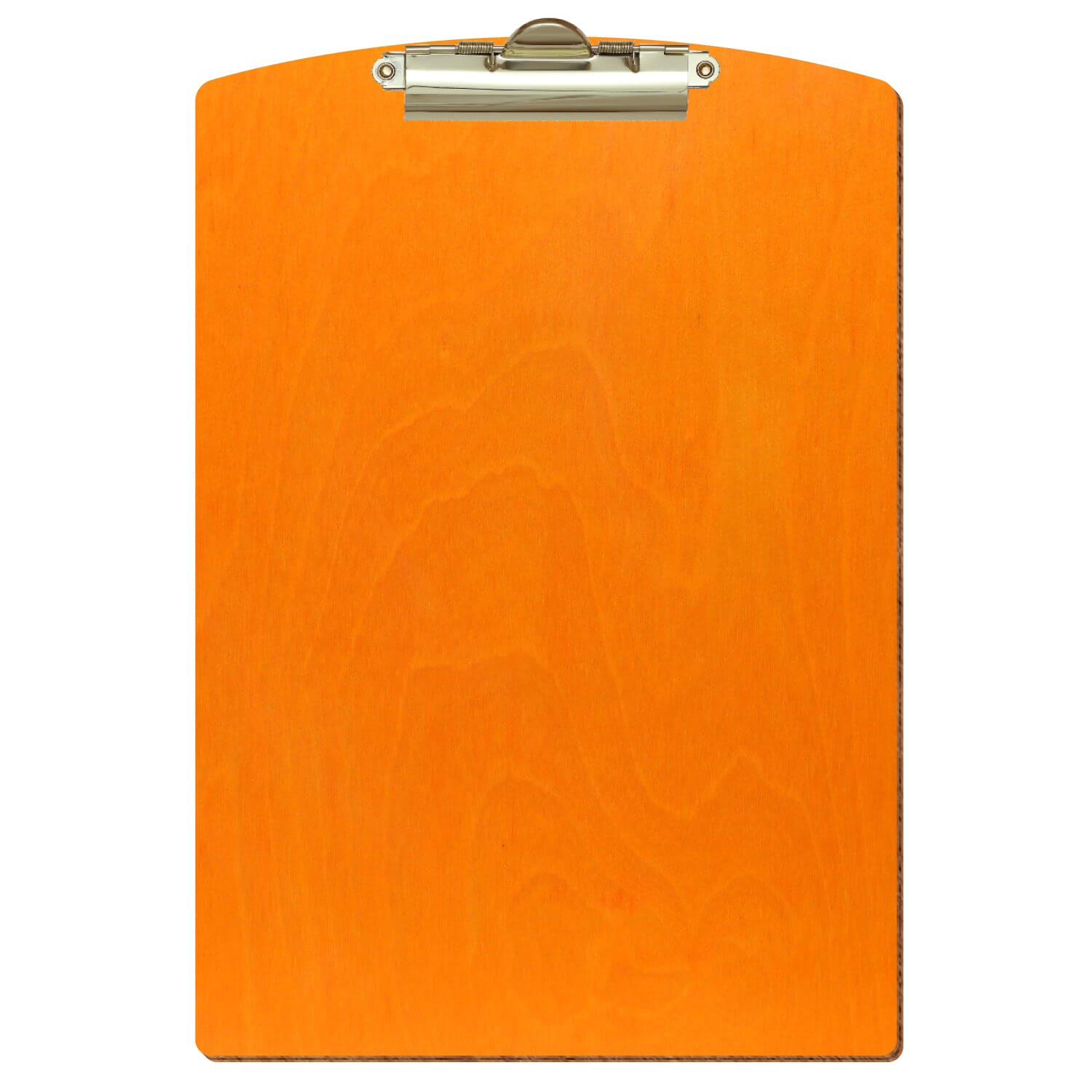 Klemmbrett Segmentform Orange A4 hochkant Zahnklemme gold