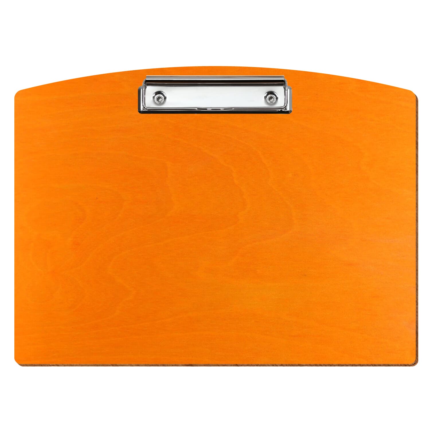 Klemmbrett Segmentform Orange A4 querkant Bügelklemme silber