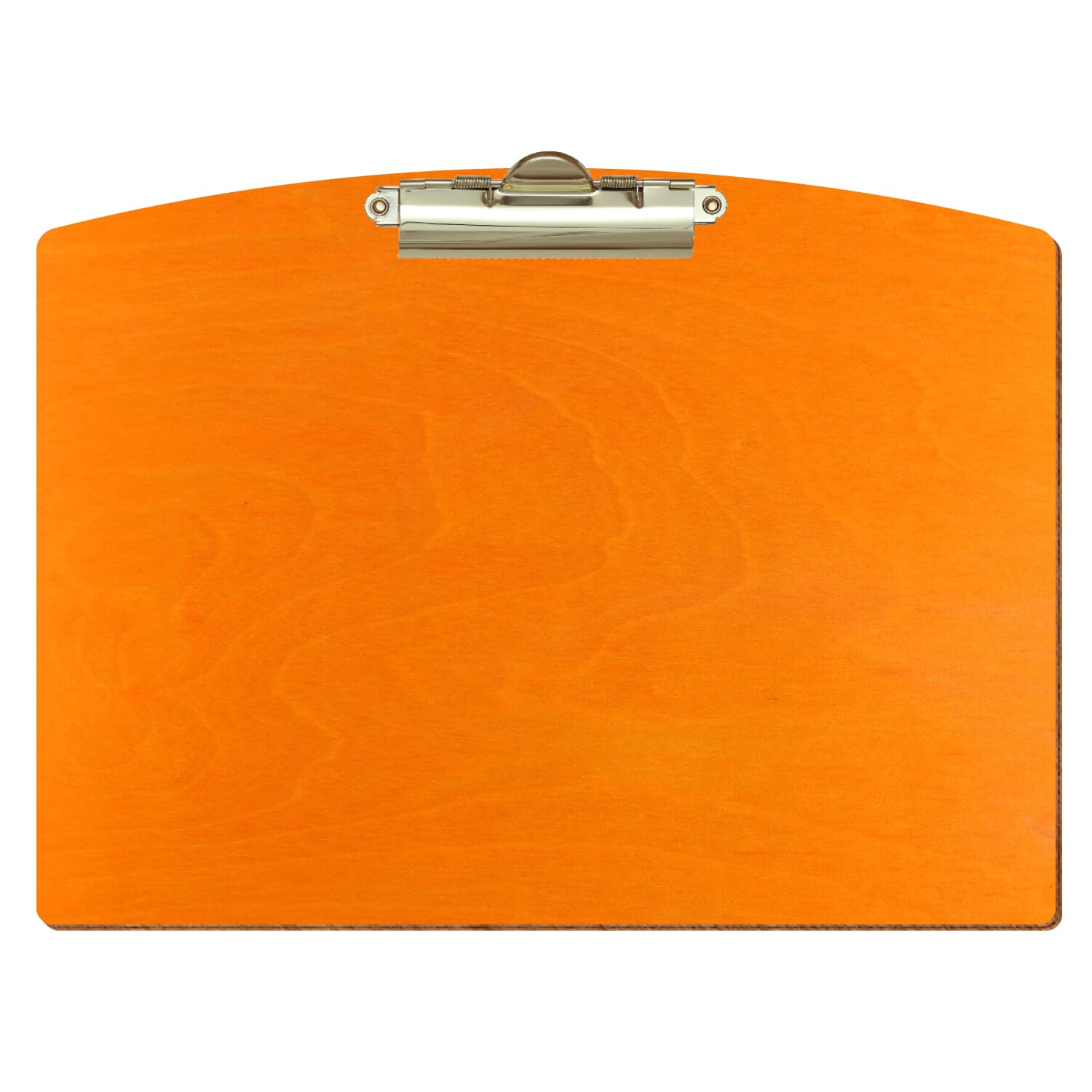 Klemmbrett Segmentform Orange A4 querkant Zahnklemme gold