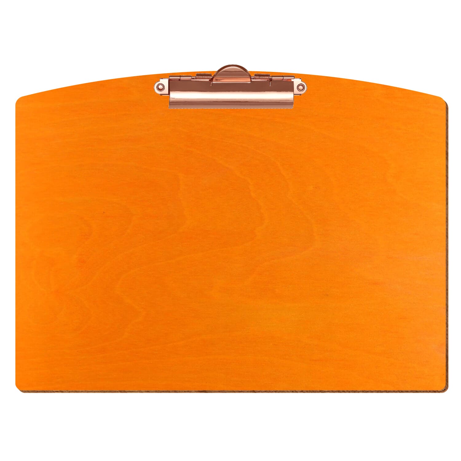 Klemmbrett Segmentform Orange A4 querkant Zahnklemme roségold