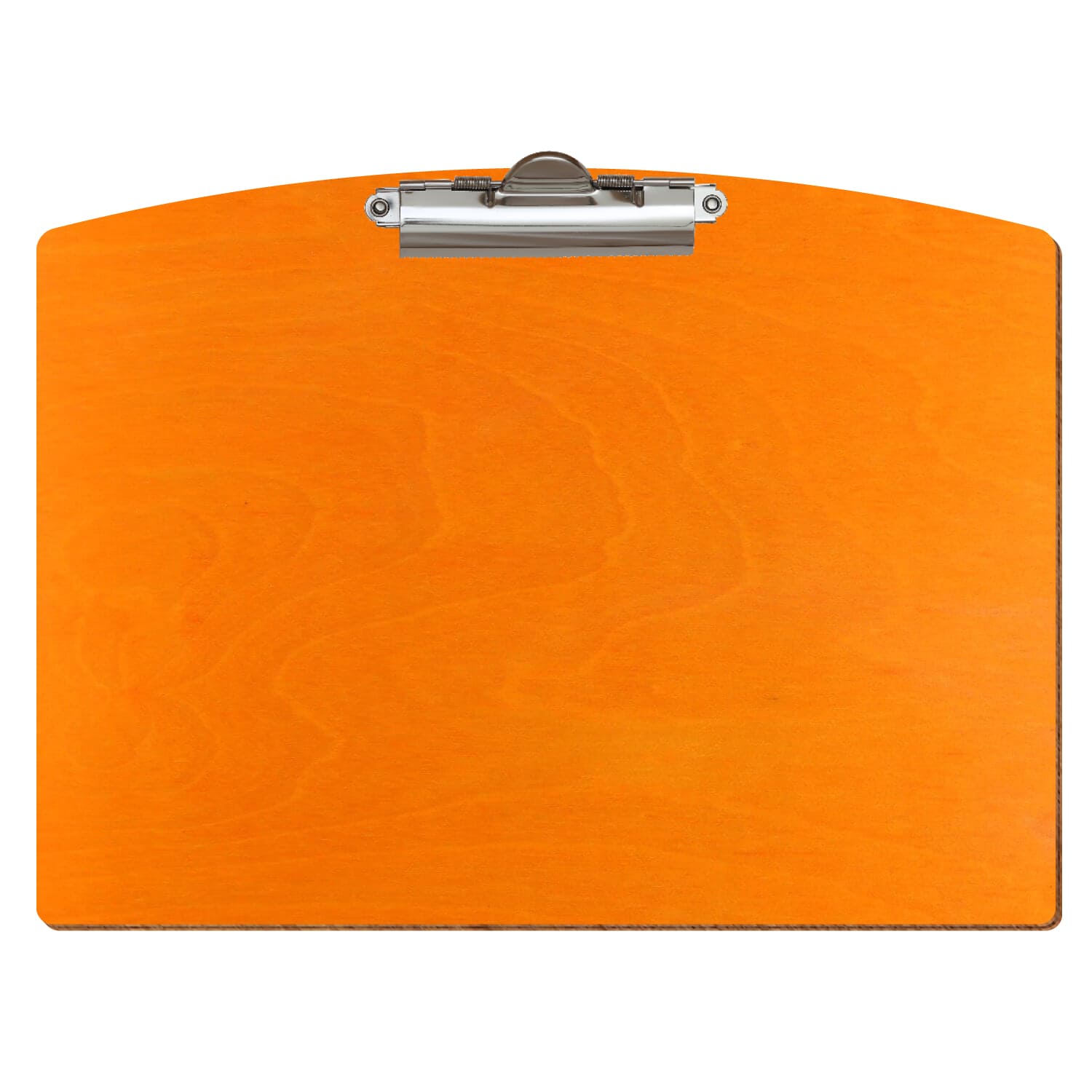 Klemmbrett Segmentform Orange A4 querkant Zahnklemme silber