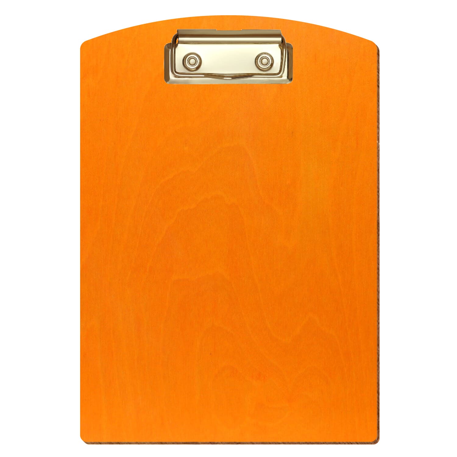 Klemmbrett Segmentform Orange A5 hochkant Bügelklemme gold