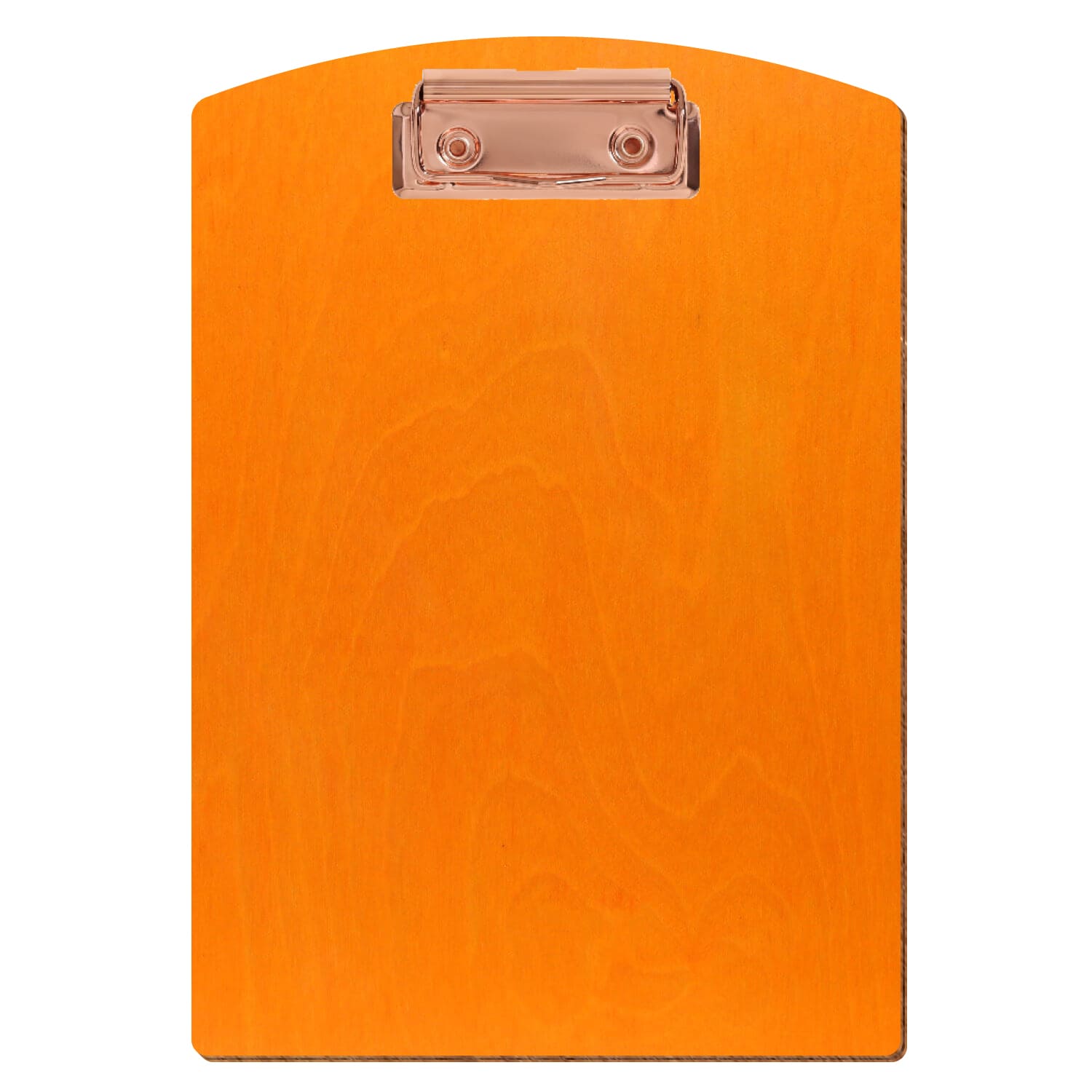 Klemmbrett Segmentform Orange A5 hochkant Bügelklemme roségold
