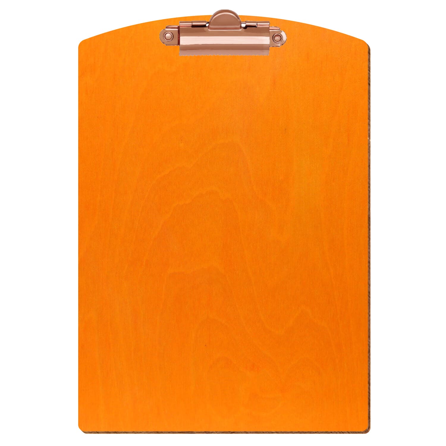Klemmbrett Segmentform Orange A5 hochkant Zahnklemme roségold
