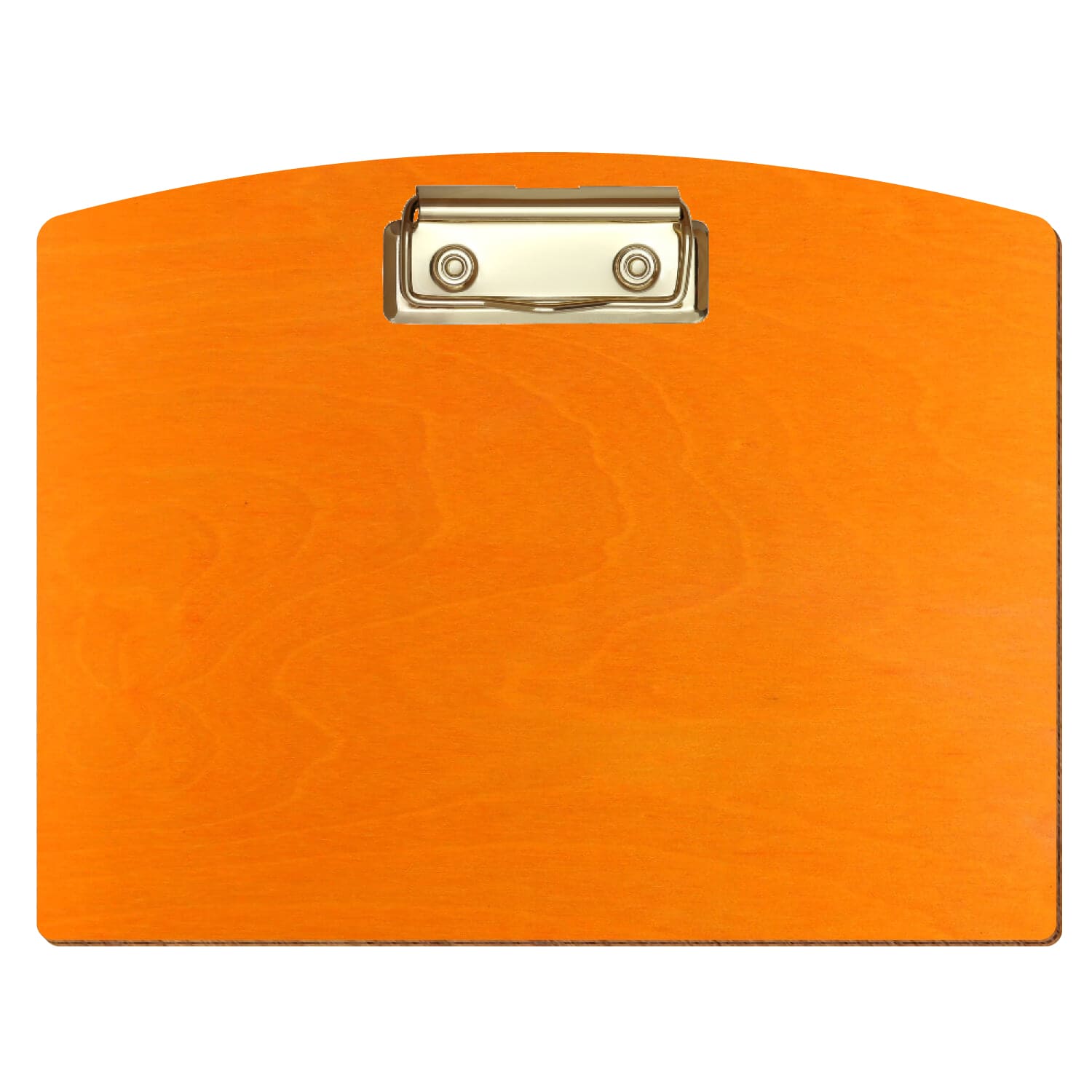 Klemmbrett Segmentform Orange A5 querkant Bügelklemme gold