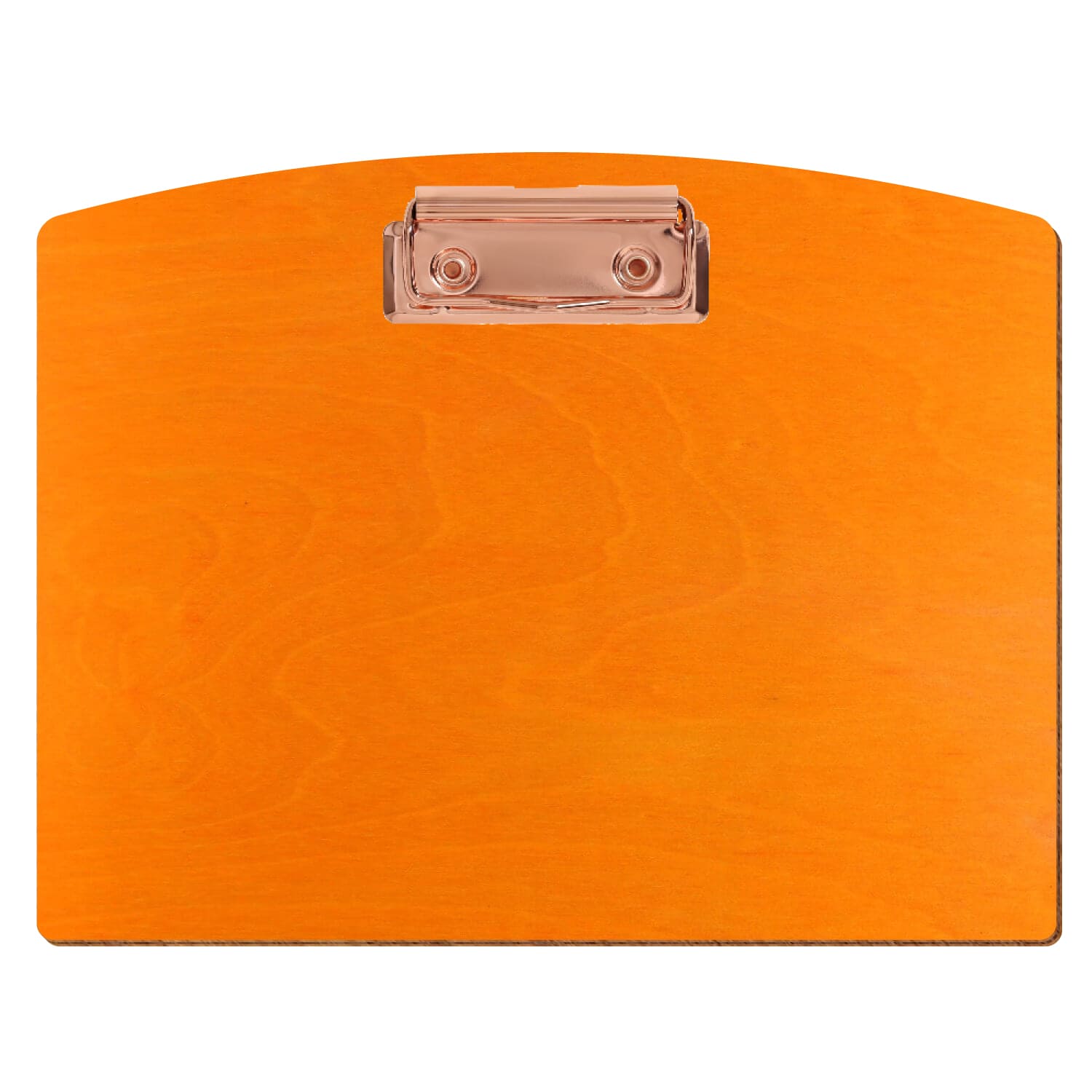 Klemmbrett Segmentform Orange A5 querkant Bügelklemme roségold