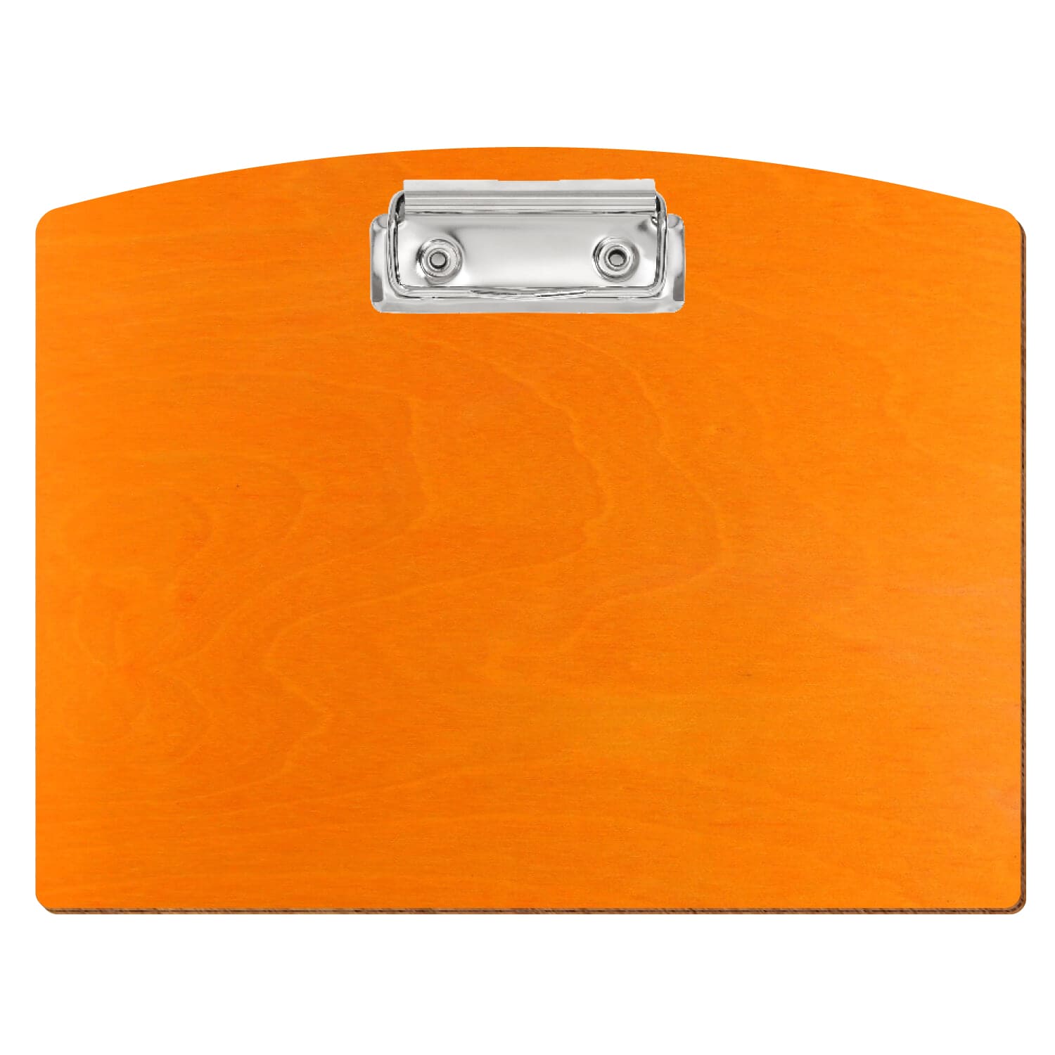 Klemmbrett Segmentform Orange A5 querkant Bügelklemme silber