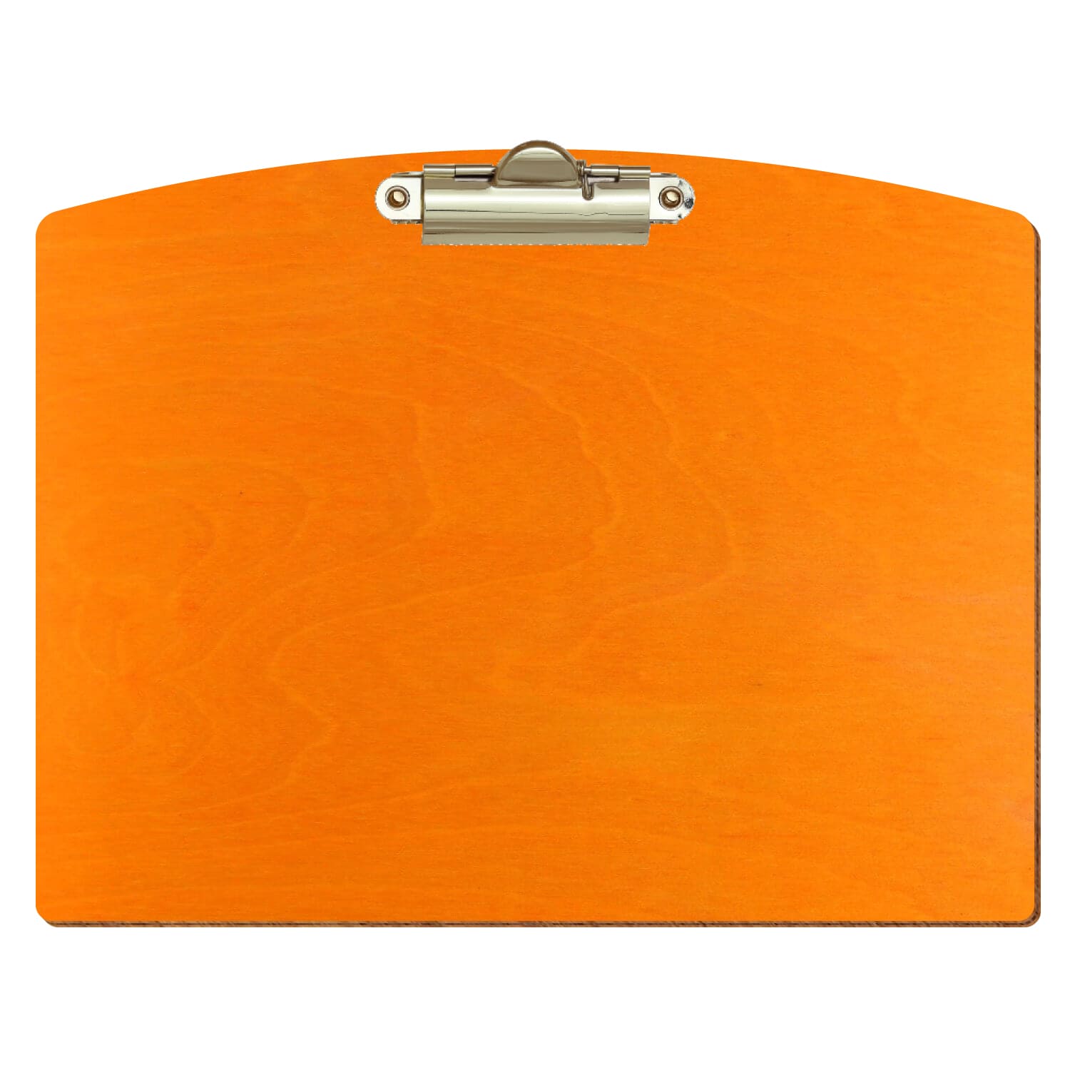 Klemmbrett Segmentform Orange A5 querkant Zahnklemme gold