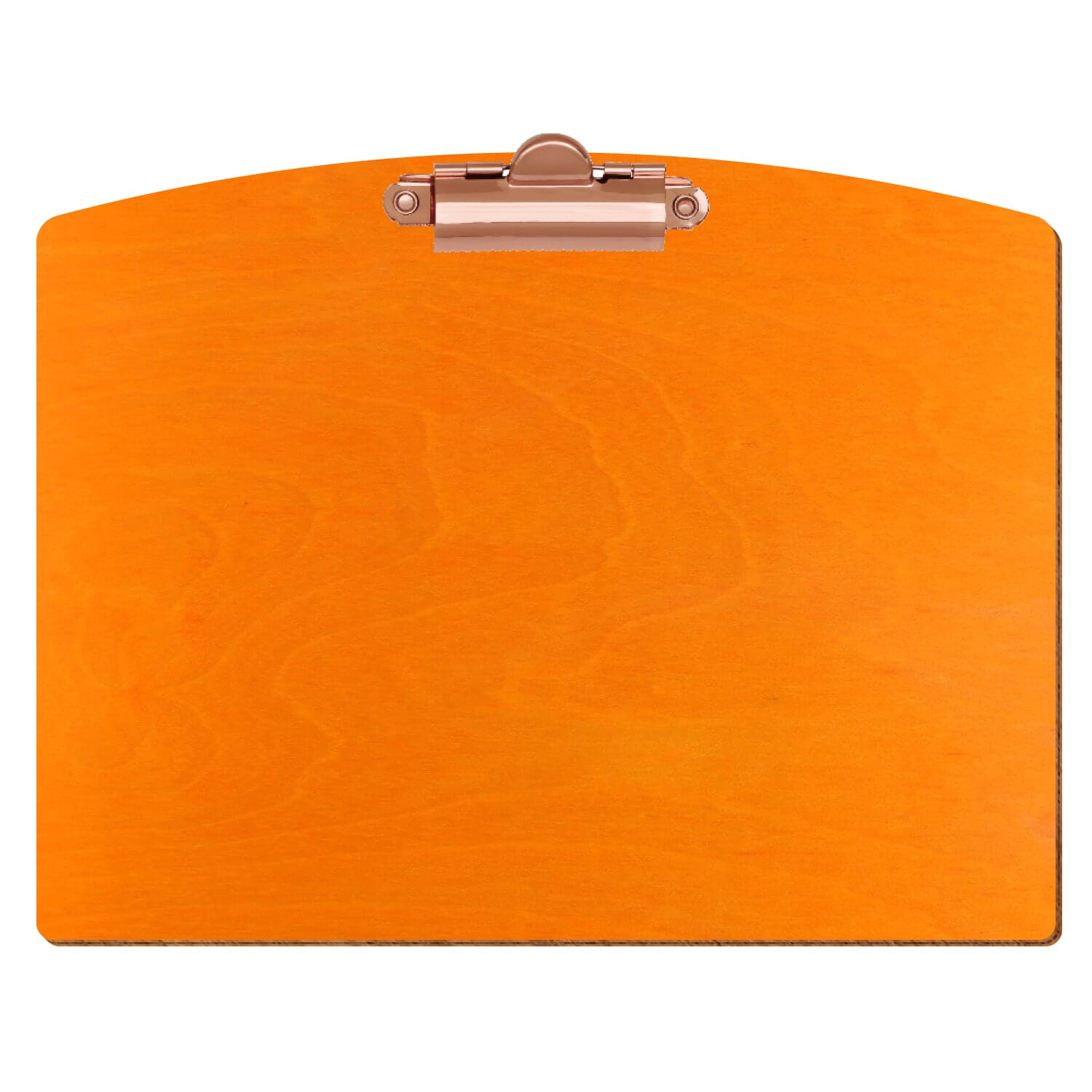 Klemmbrett Segmentform Orange A5 querkant Zahnklemme roségold