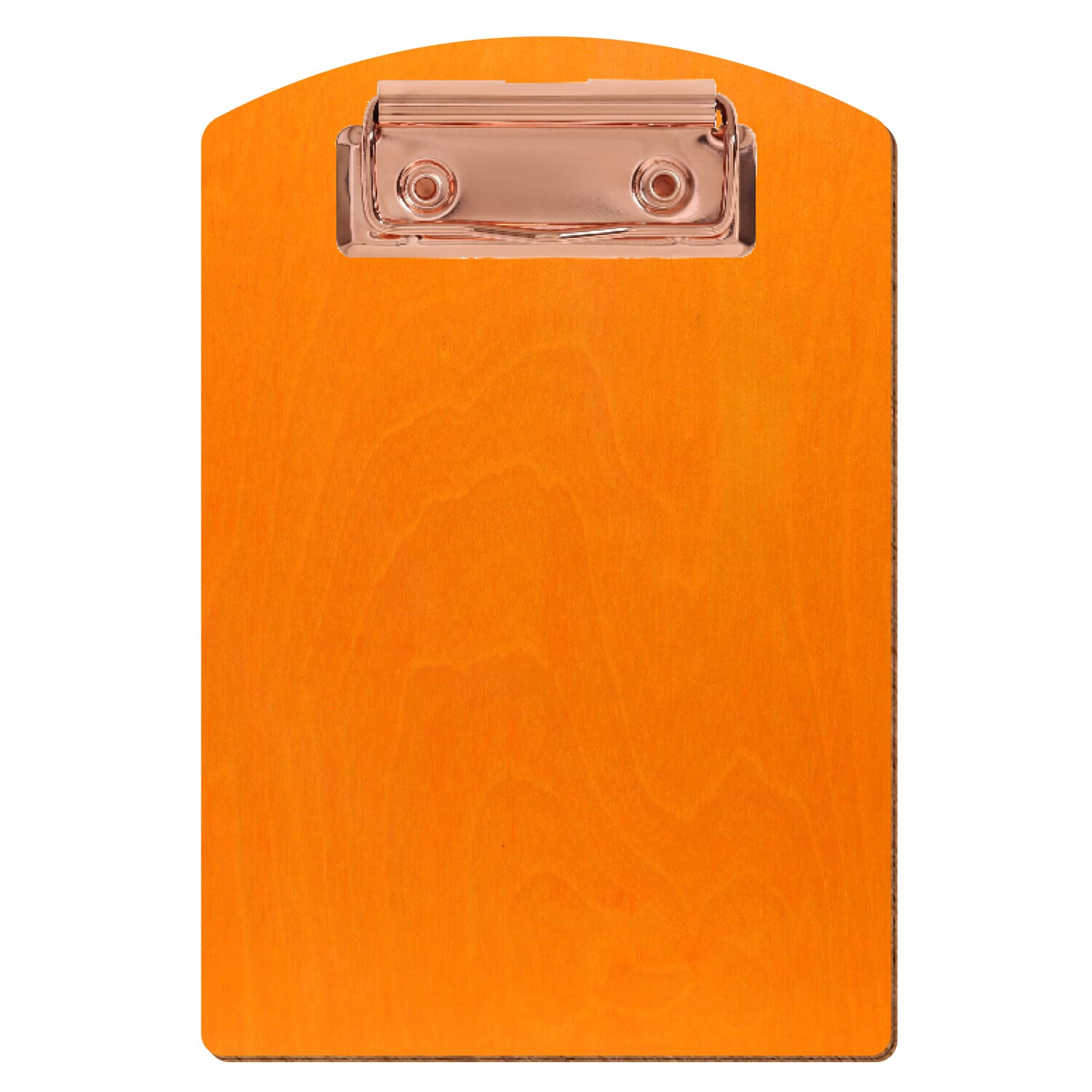 Klemmbrett Segmentform Orange A6 hochkant Bügelklemme roségold