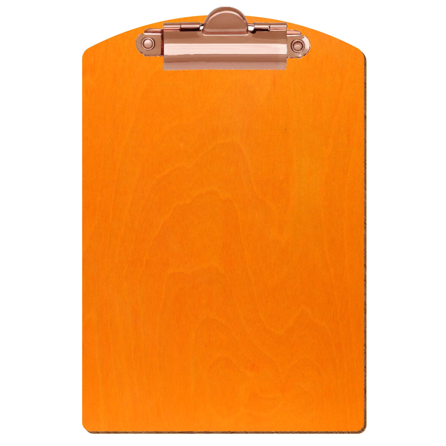 Klemmbrett Segmentform Orange A6 hochkant Zahnklemme roségold