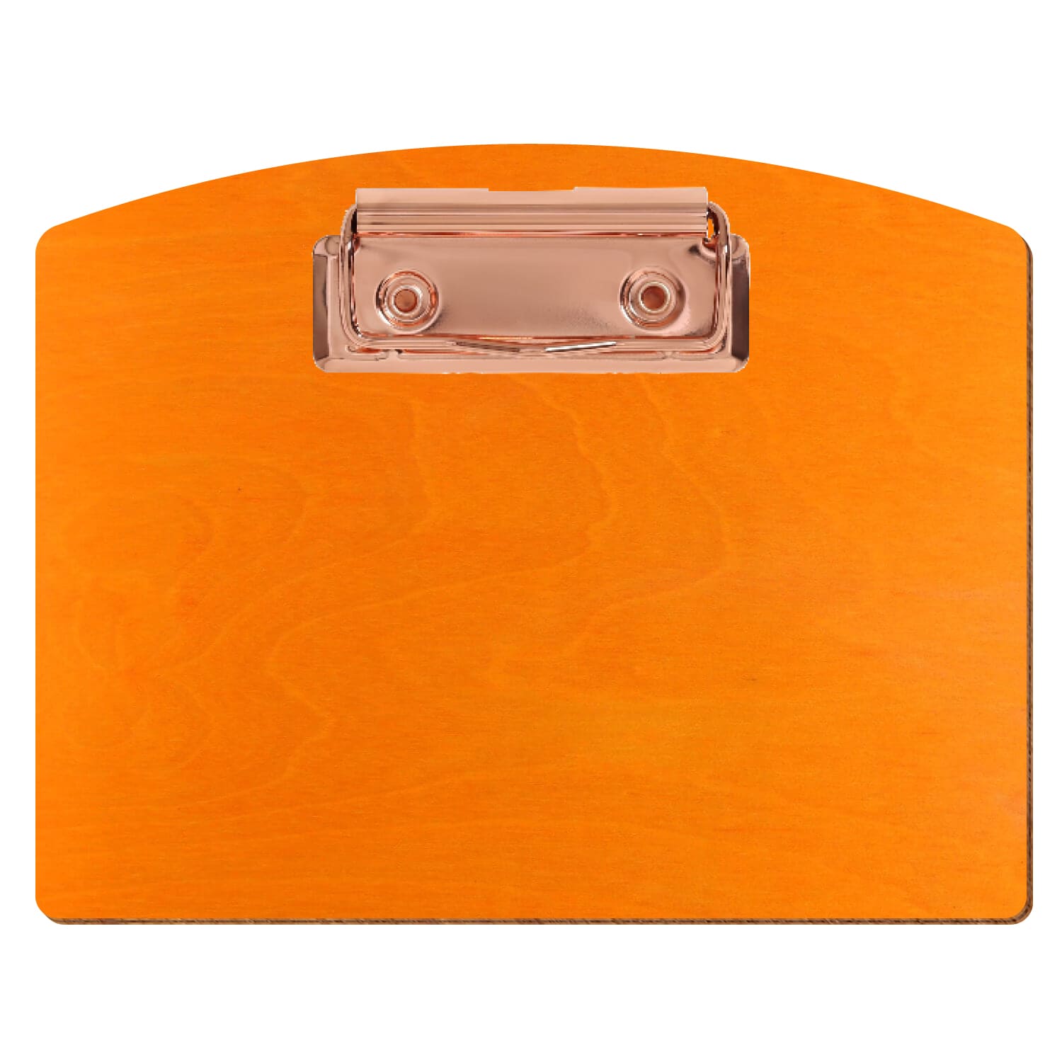 Klemmbrett Segmentform Orange A6 querkant Bügelklemme roségold