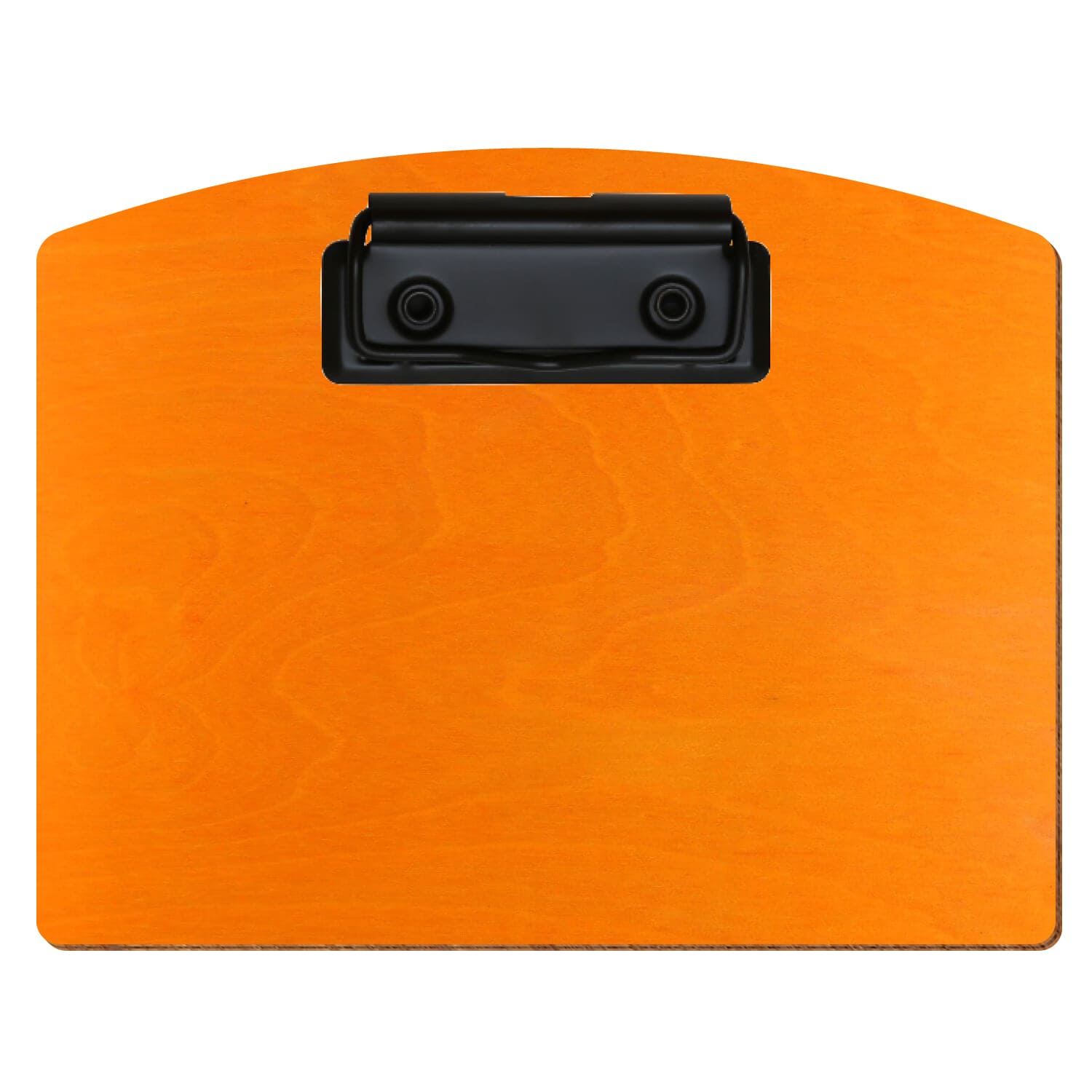 Klemmbrett Segmentform Orange A6 querkant Bügelklemme schwarz