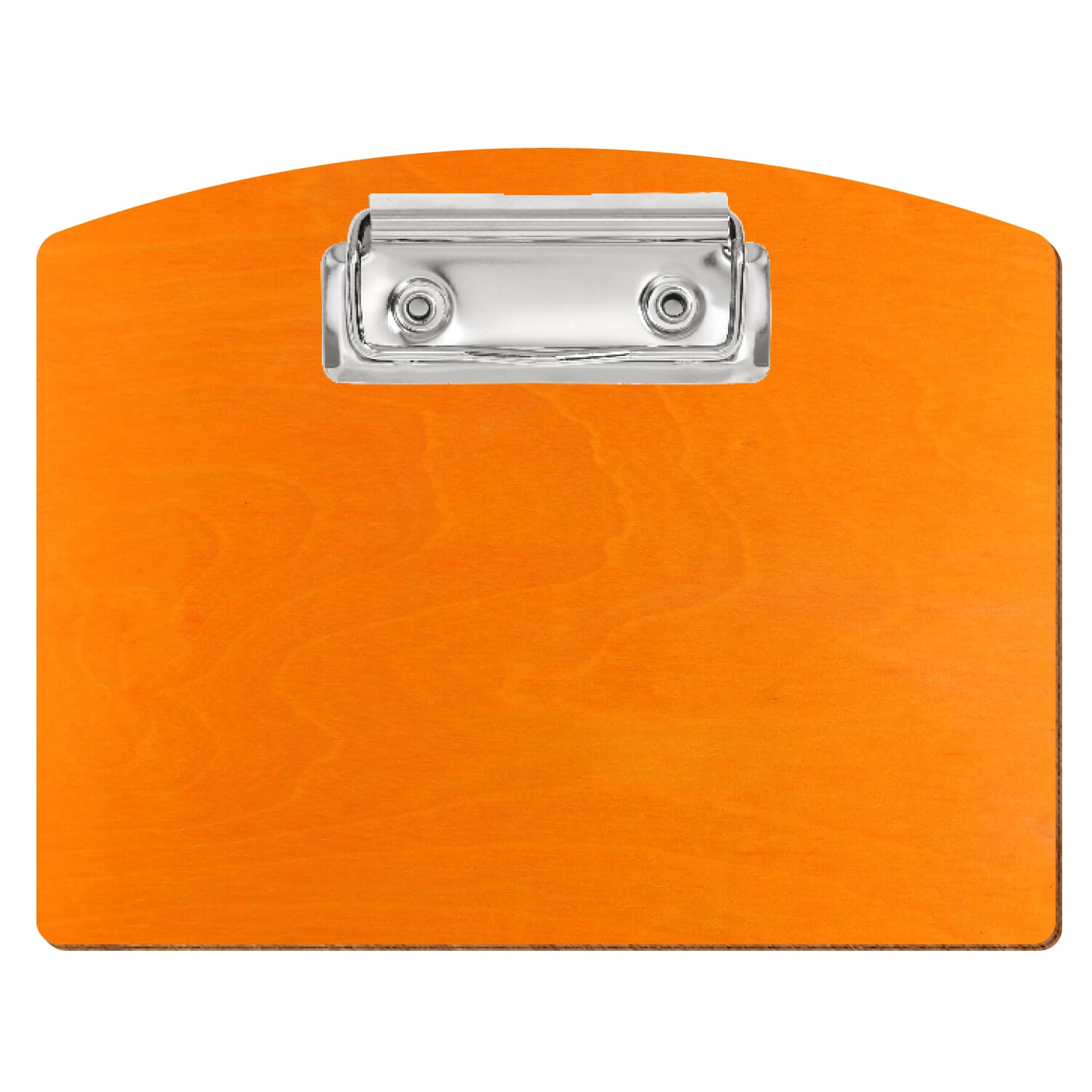 Klemmbrett Segmentform Orange A6 querkant Bügelklemme silber