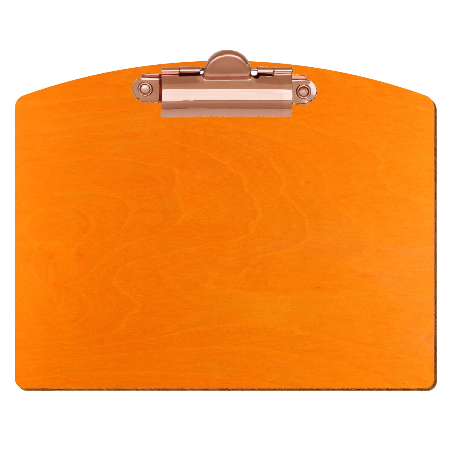 Klemmbrett Segmentform Orange A6 querkant Zahnklemme roségold